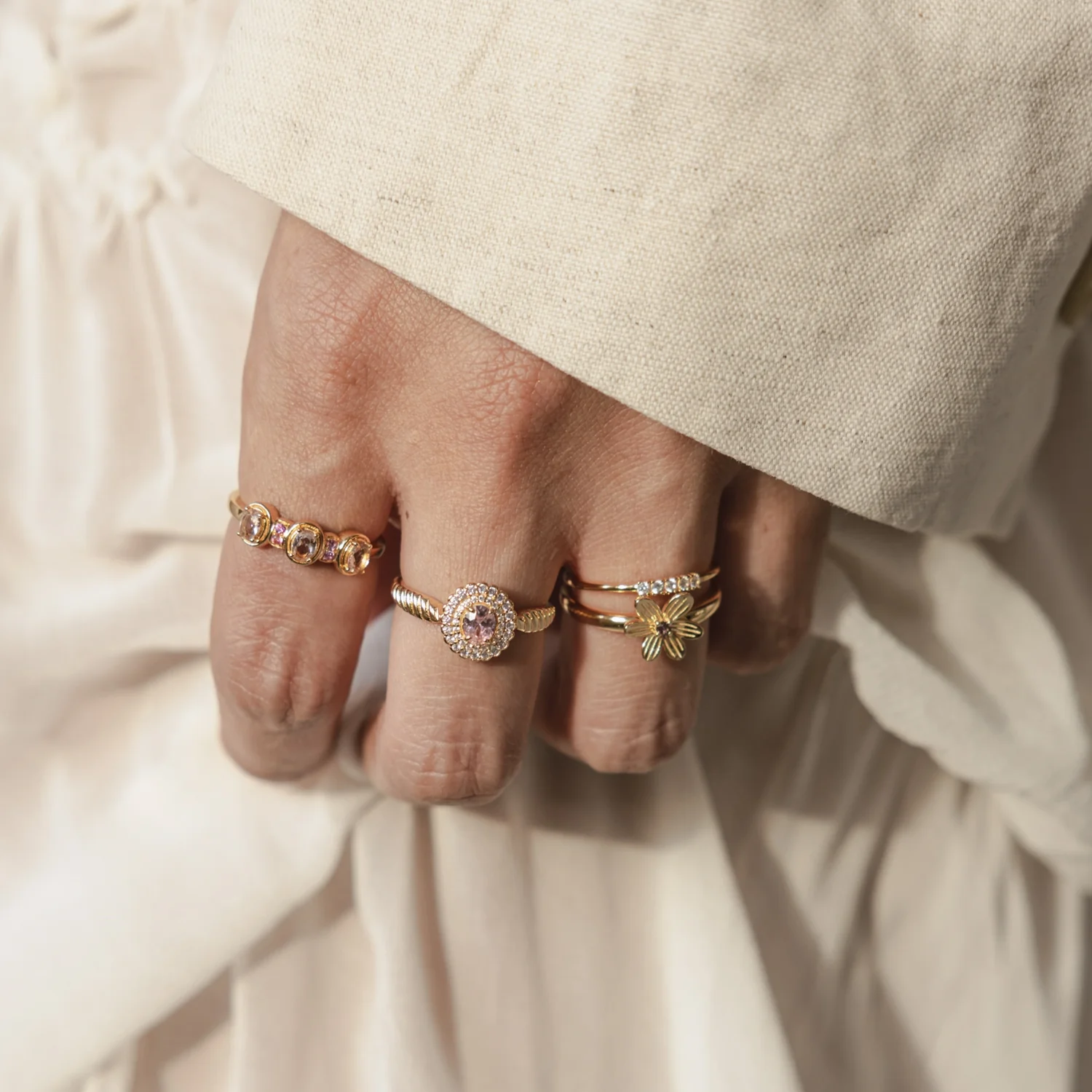 24Kae Gold Ring 124144Y/54 - Image 3