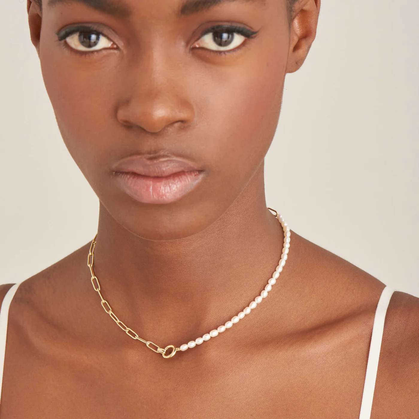 Ania Haie Pearl Power 925 Sterling Silberen Goldfarbene Kette AH-N043-01G - Image 3