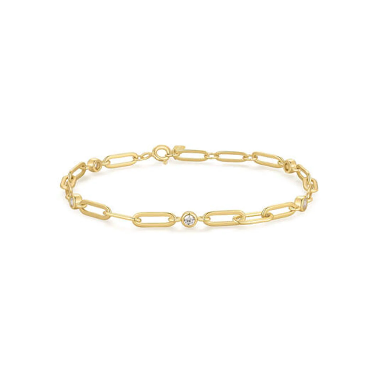 Ania Haie Reimaginer Gold Coloured Paper Clip Chain Bracelet AH-B069-01G