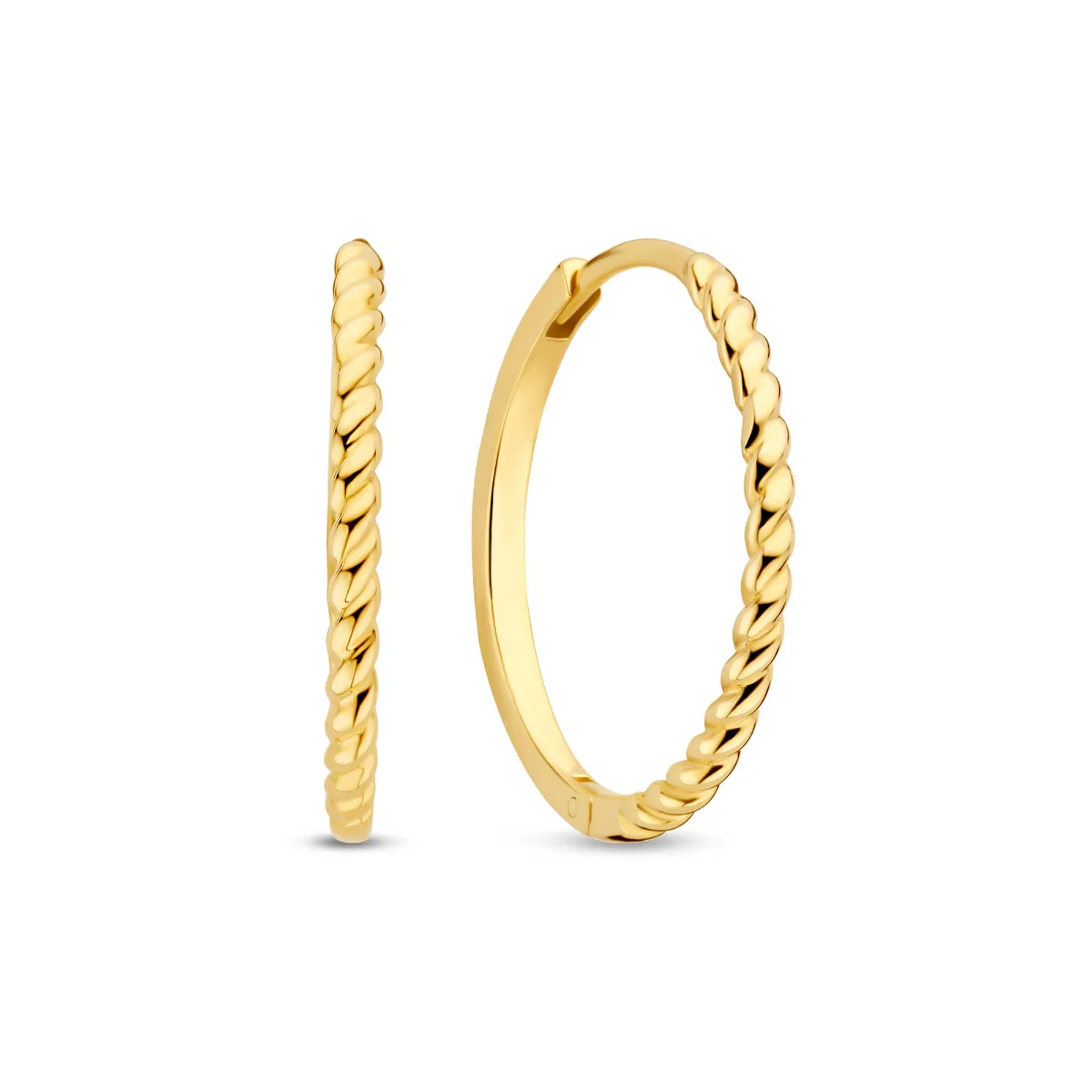 Beloro Jewels Della Spiga Giana 9 karat gold hoop earrings BO360093