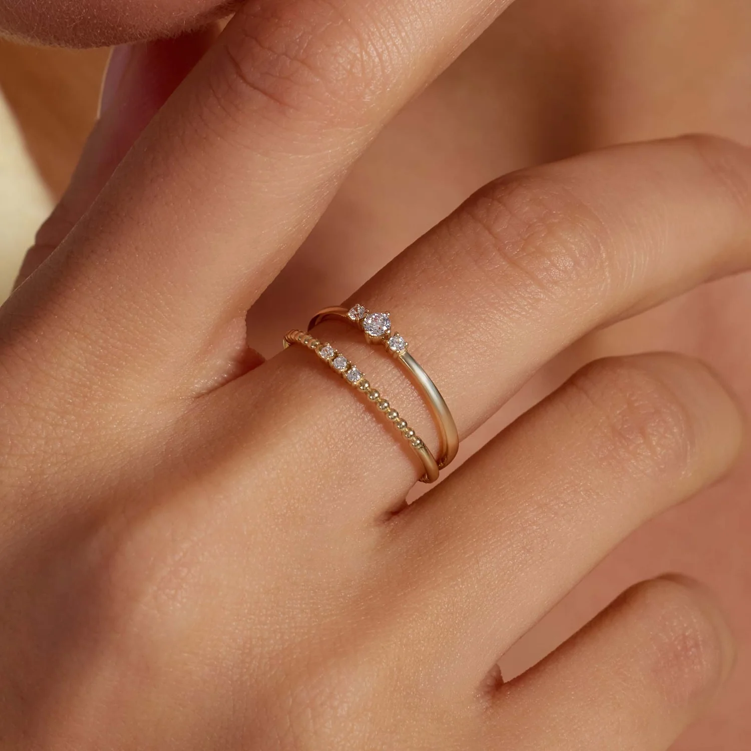 Beloro Jewels Monte Napoleone Delphine 9 Karat Gold Ring mit Zirkonia-Steinen BO330055-56 - Image 3