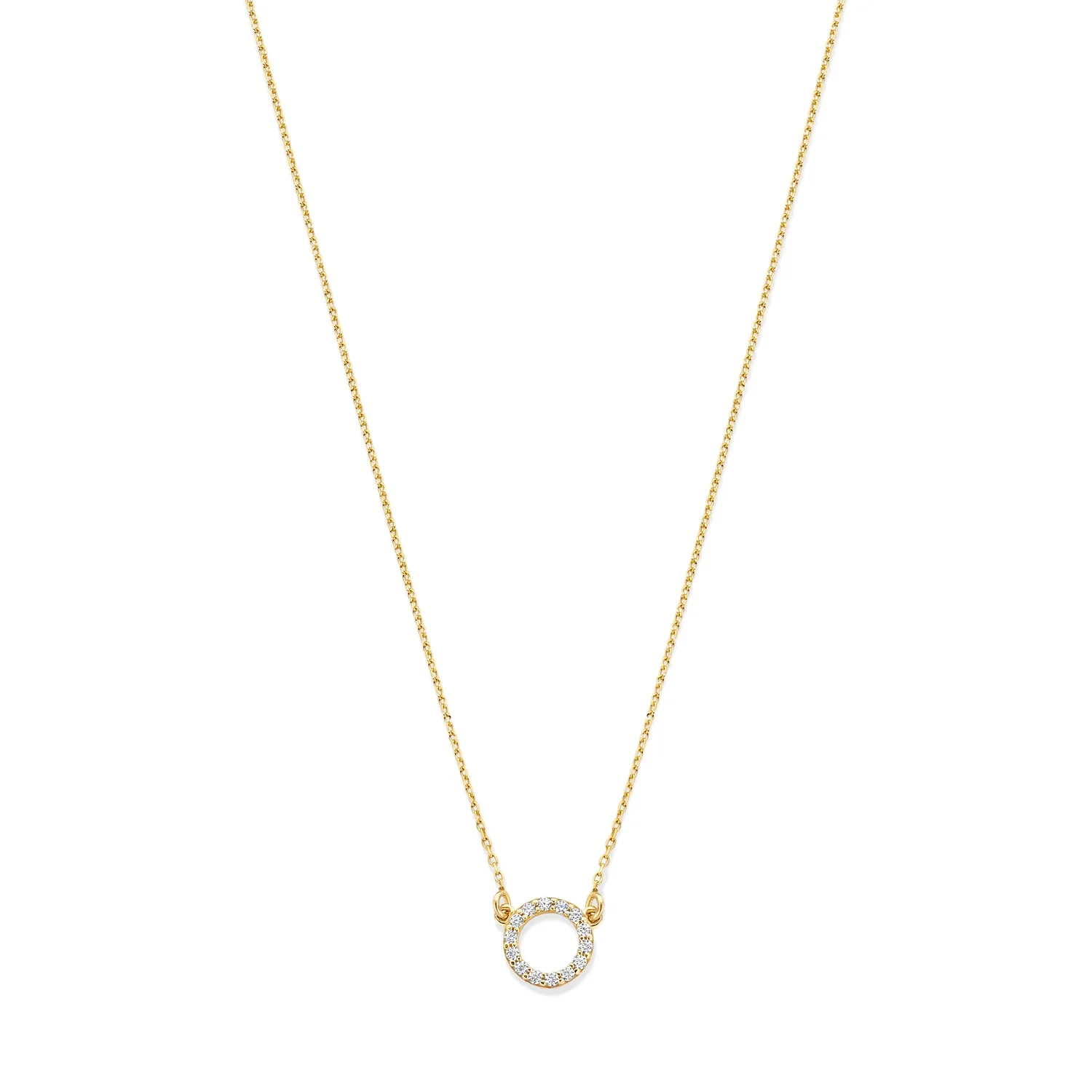 Beloro Jewels Monte Napoleone Irene 9 Karat Gold Halskette mit Zirkonia-Steinen BO340048 - Image 4