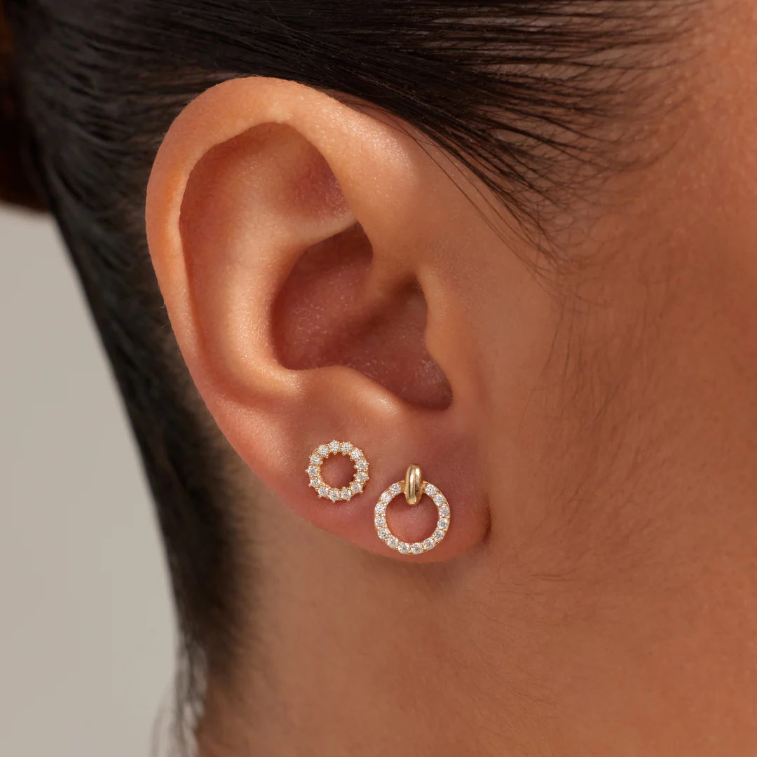Beloro Jewels Monte Napoleone Irene 9 Karat Gold Ohrstecker mit Zirkonia-Steinen BO360124 - Image 3