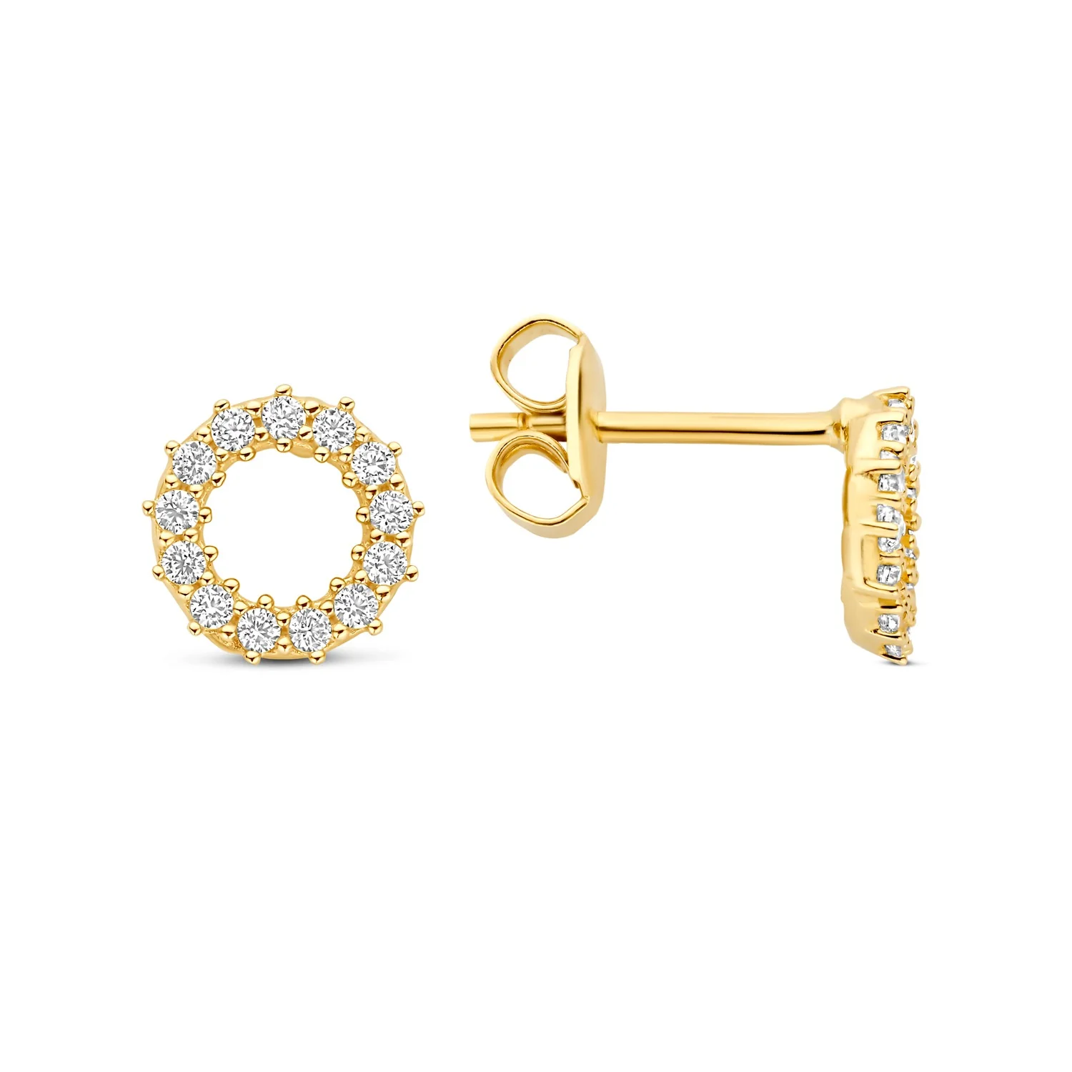 Beloro Jewels Monte Napoleone Ivet 9 karat Gold Ohrstecker mit Zirkoniasteinen BO360122 - Image 4