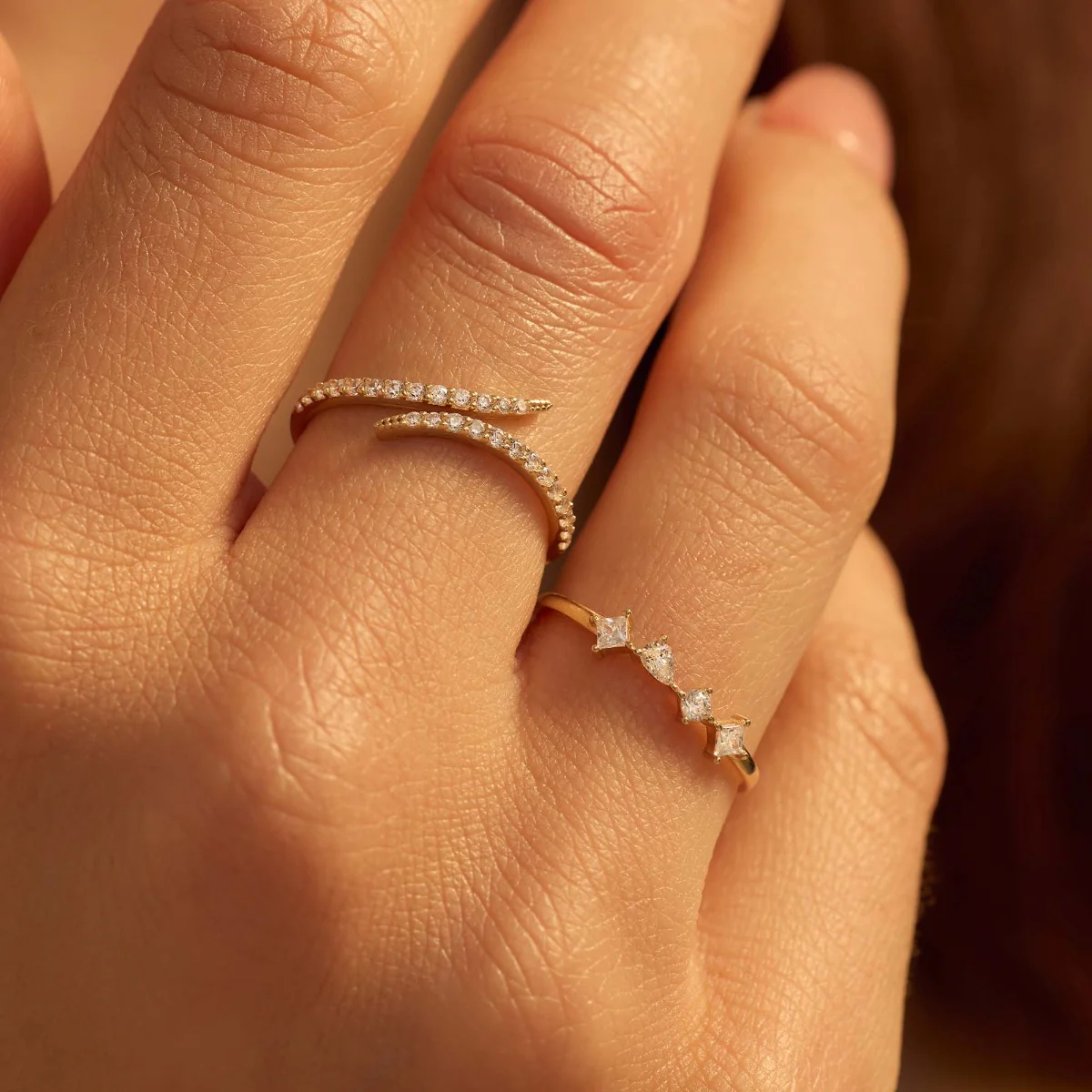 Beloro Jewels Monte Napoleone Stella 9 karat gold ring with zirconia BO330031-50 - Image 3