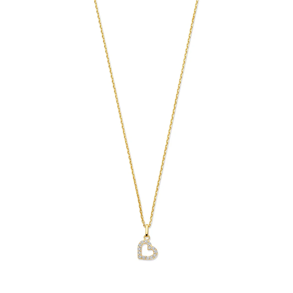 Beloro Jewels Monte Napoleone Valentina 9 karat necklace with zirconia BO340046