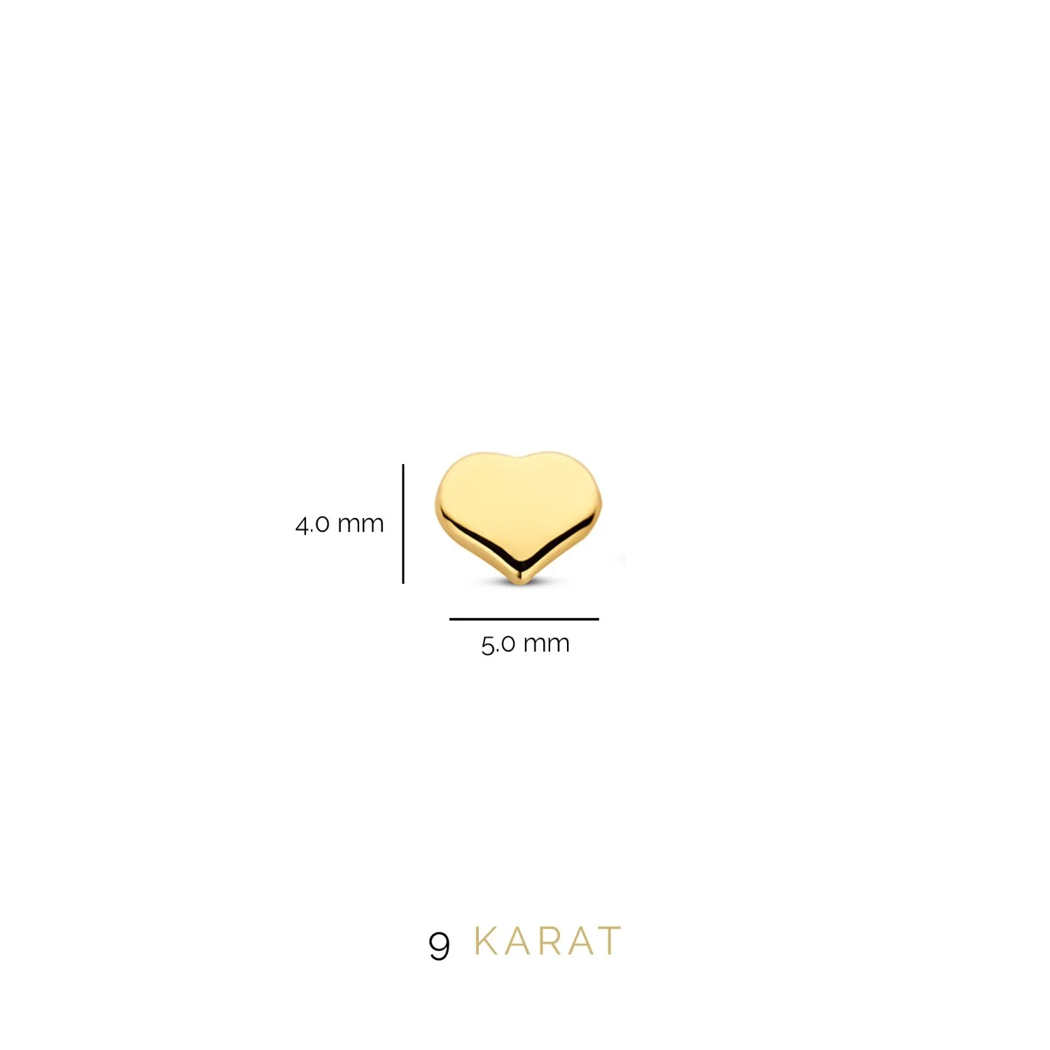 Beloro Jewels Regalo d'Amore 9 Karat Gold Ohrringe-Set mit Herz BO90036 - Image 7