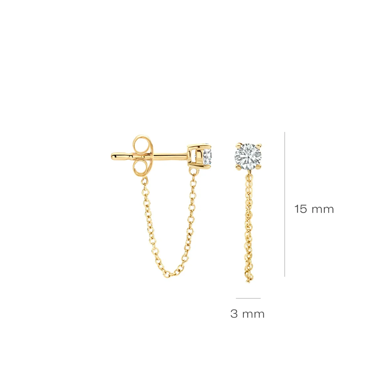 Blush 14 Karat Golden Ear Studs 7345YZI - Image 4