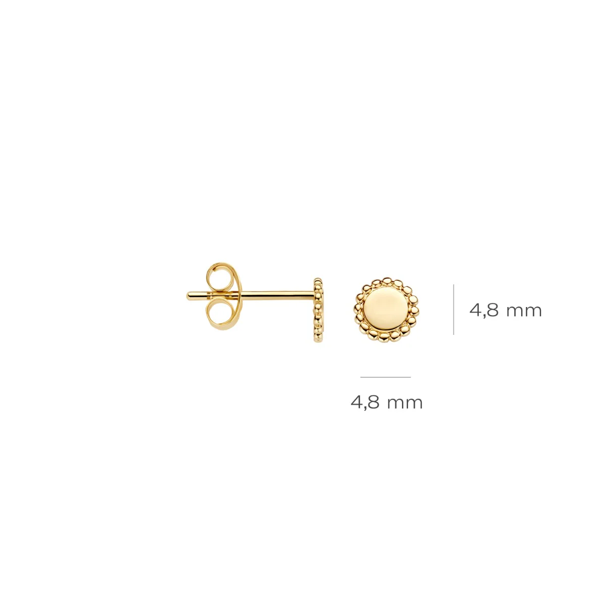 Blush 14 Karat Golden Ear Studs 7351YGO - Image 4