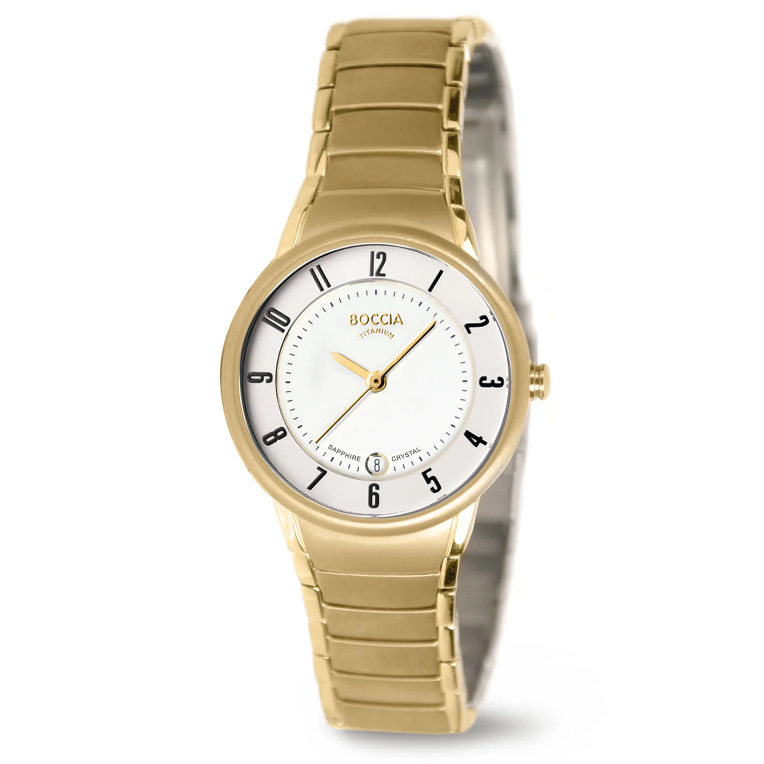 Boccia Titanium Parelmoer Dames Horloge 2002-3158-05
