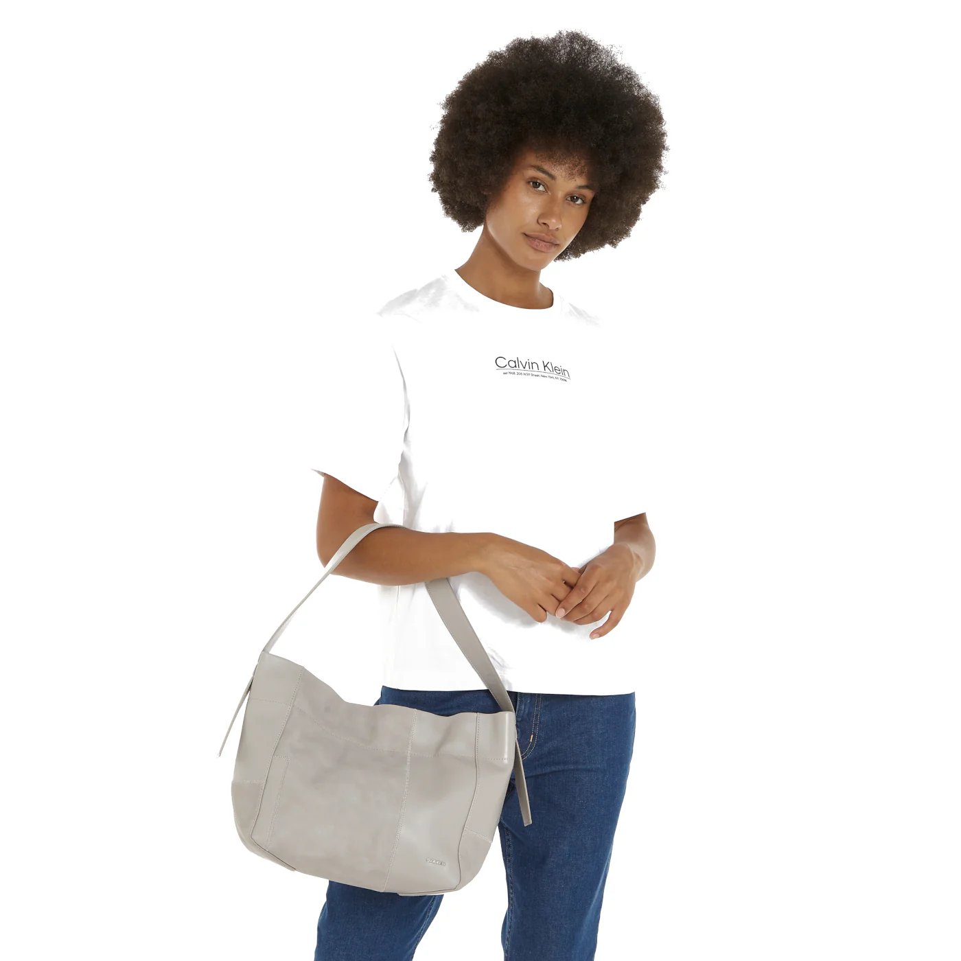 Calvin Klein Texture damen Handtasche Grau K60K611658ADF - Image 2