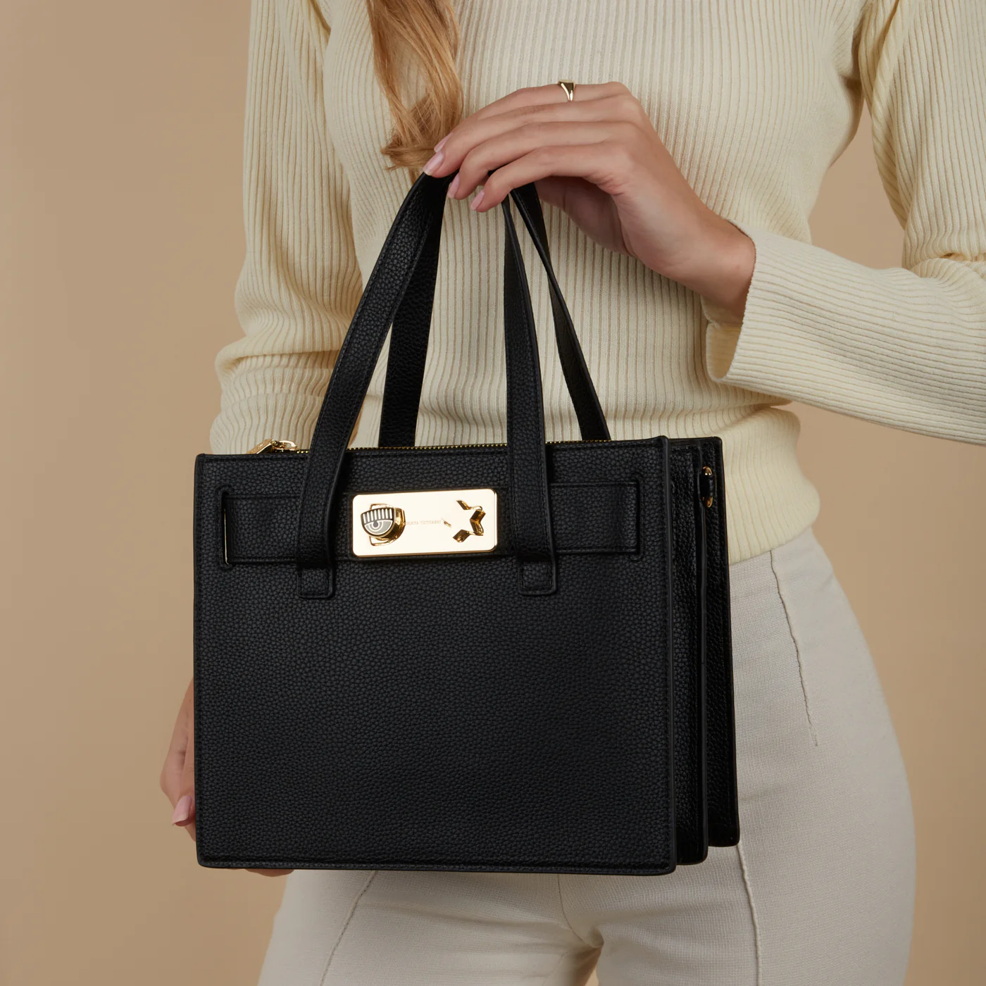 Chiara Ferragni Eye Star damen Handtasche Schwarz 75SB4BE6-ZS529-899 - Image 3