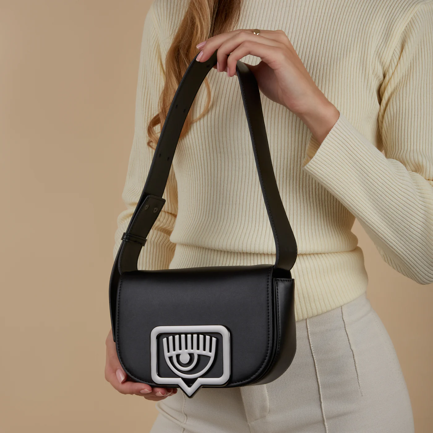 Chiara Ferragni Eyelike damen Schultertasche Schwarz 75SB4BB9-ZS517-899 - Image 2