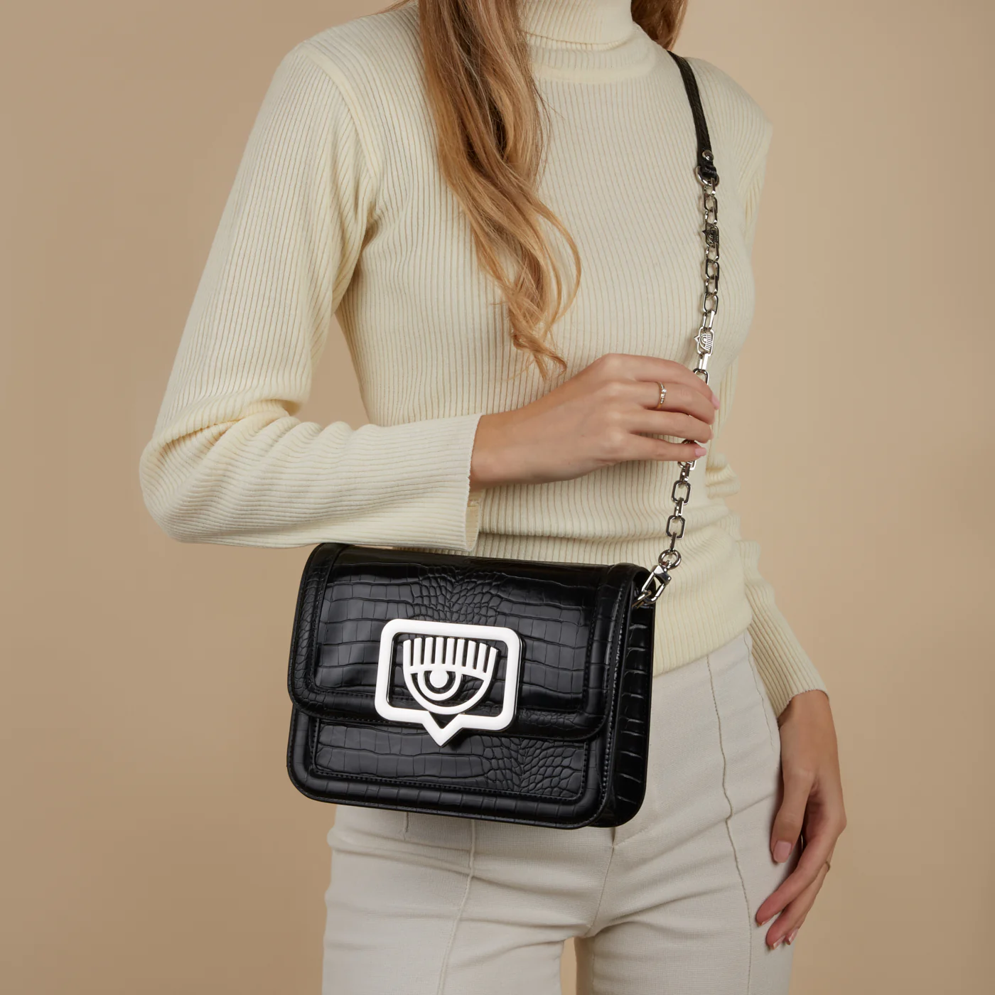 Chiara Ferragni Eyelike damen Umhängetasche Schwarz 75SB4BB1-ZS728-899 - Image 2