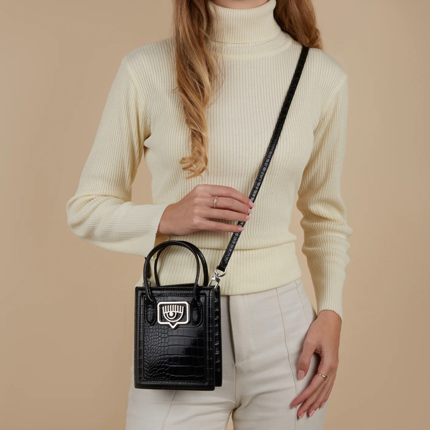Chiara Ferragni Eyelike damen Umhängetasche Schwarz 75SB4BB8-ZS728-899 - Image 2
