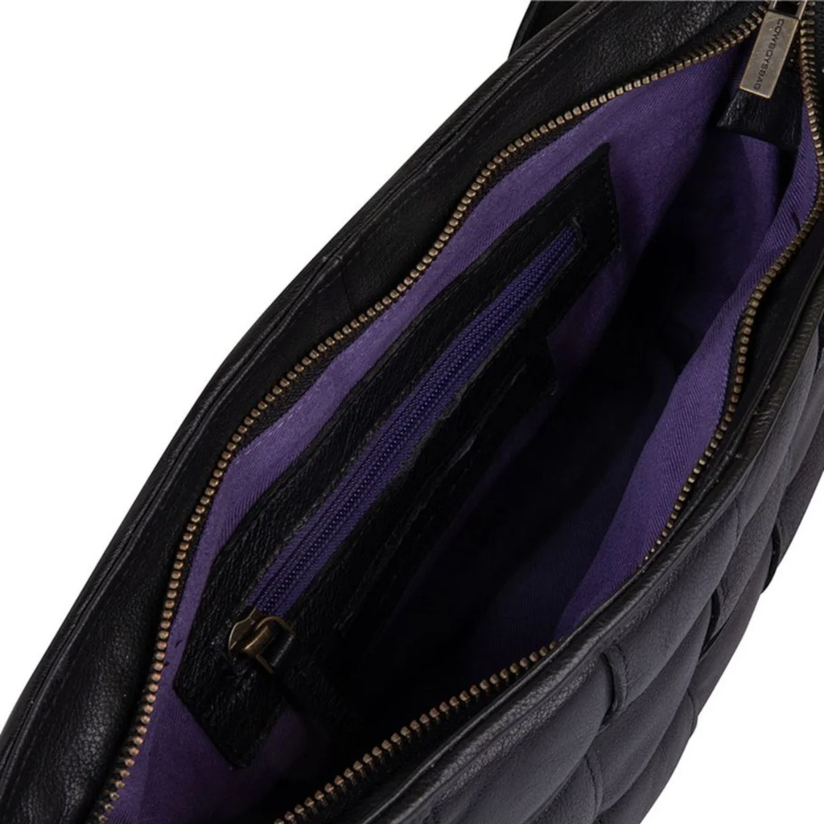 Cowboysbag Pearl Leder Handtasche Schwarz 3428-000100 - Image 5
