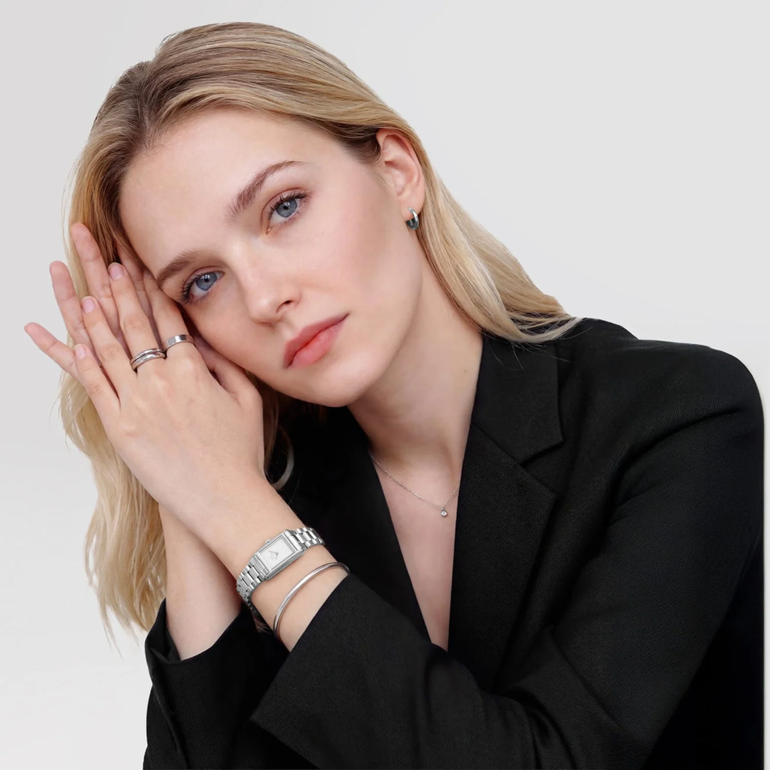 Daniel Wellington Bound Mini 3-Link Silber Damen Uhr DW00100930 - Image 2