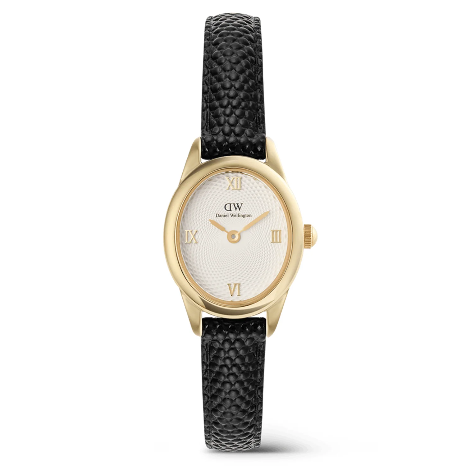 Daniel Wellington Ophelia Mini Black Lizard Goldfarben Damen Uhr DW00100890