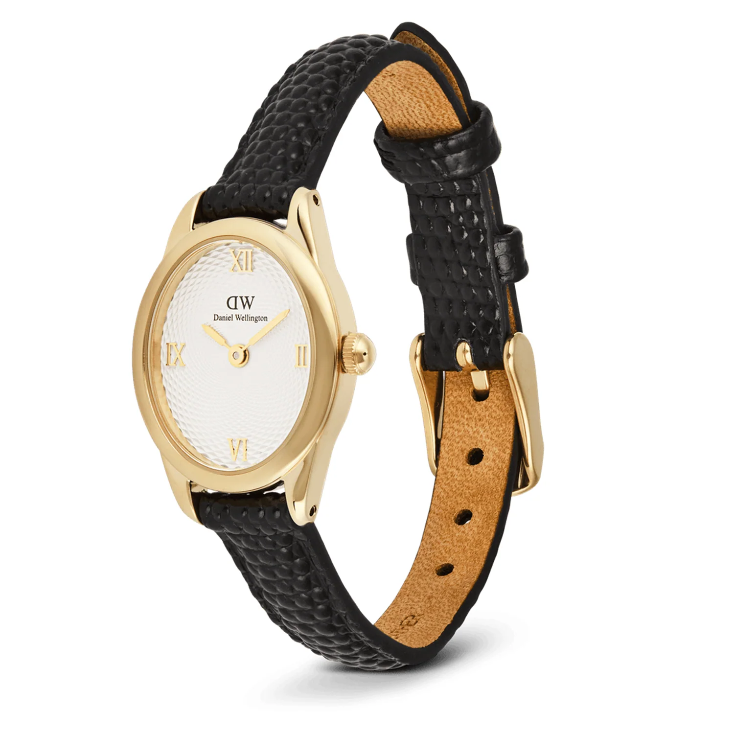 Daniel Wellington Ophelia Mini Black Lizard Goldfarben Damen Uhr DW00100890 - Image 4