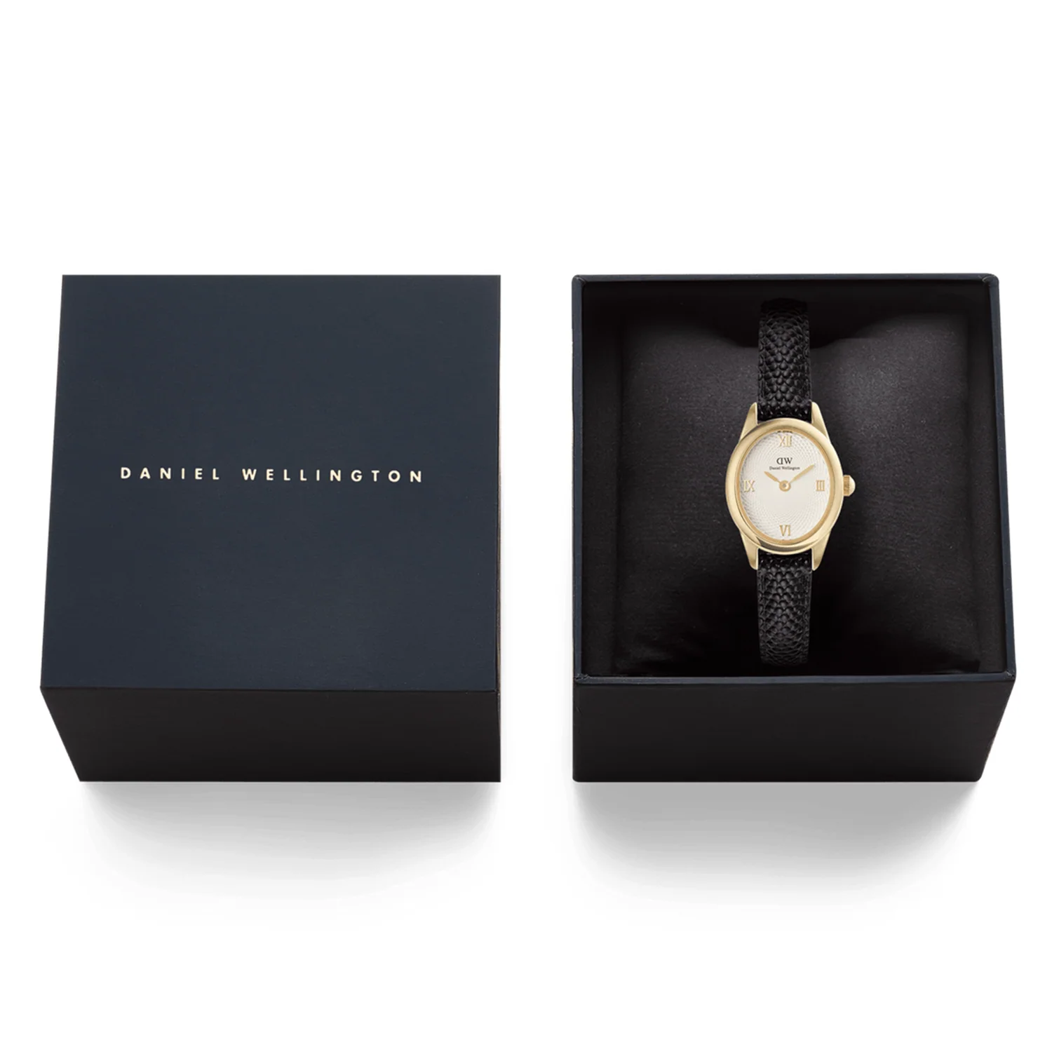 Daniel Wellington Ophelia Mini Black Lizard Goldfarben Damen Uhr DW00100890 - Image 6