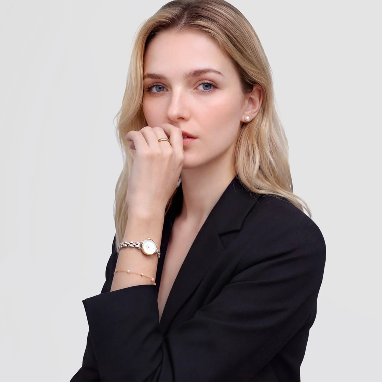 Daniel Wellington Petite Mini Arch 3-Link Bicolor Damen Uhr DW00100923 - Image 2