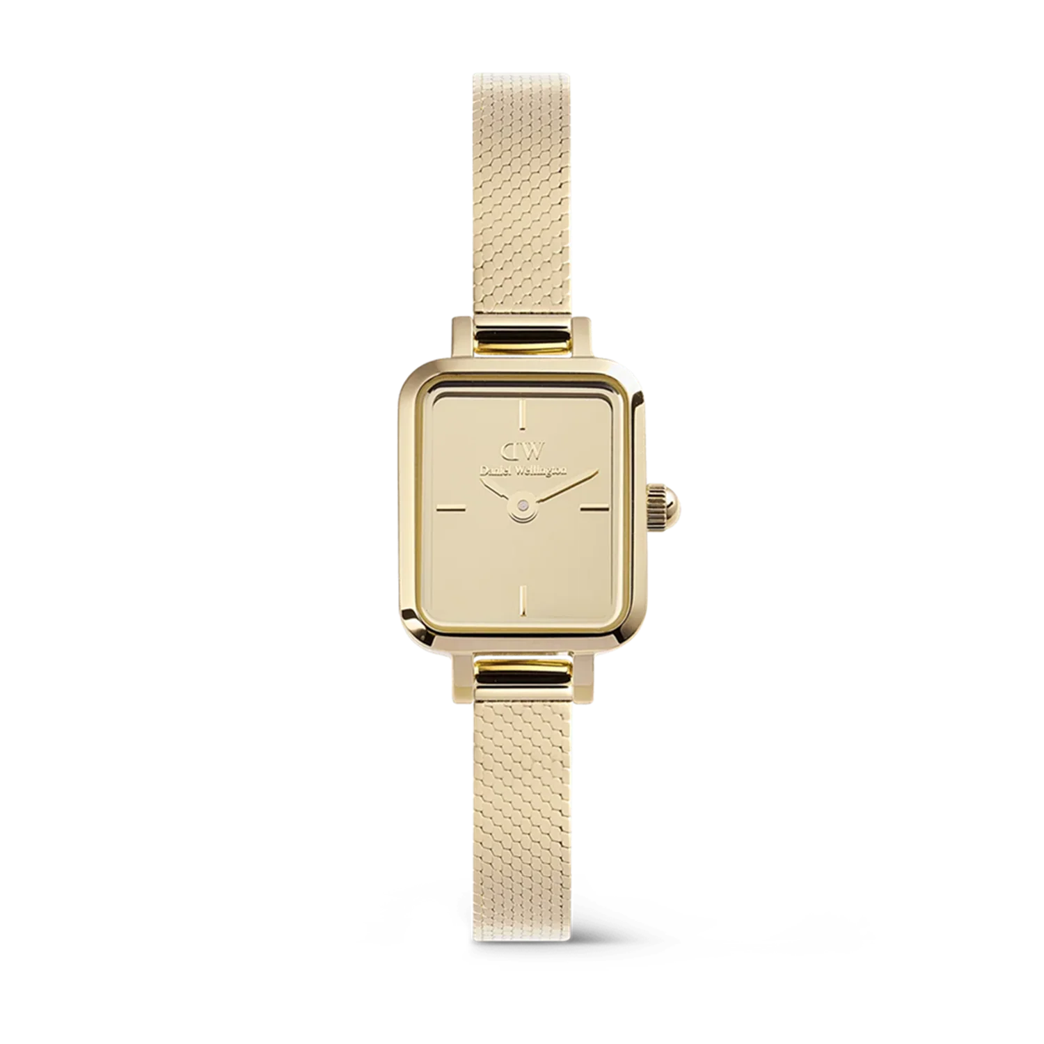Daniel Wellington Petite&Quadro Mini Reflection Goldene Damenuhr DW00100801