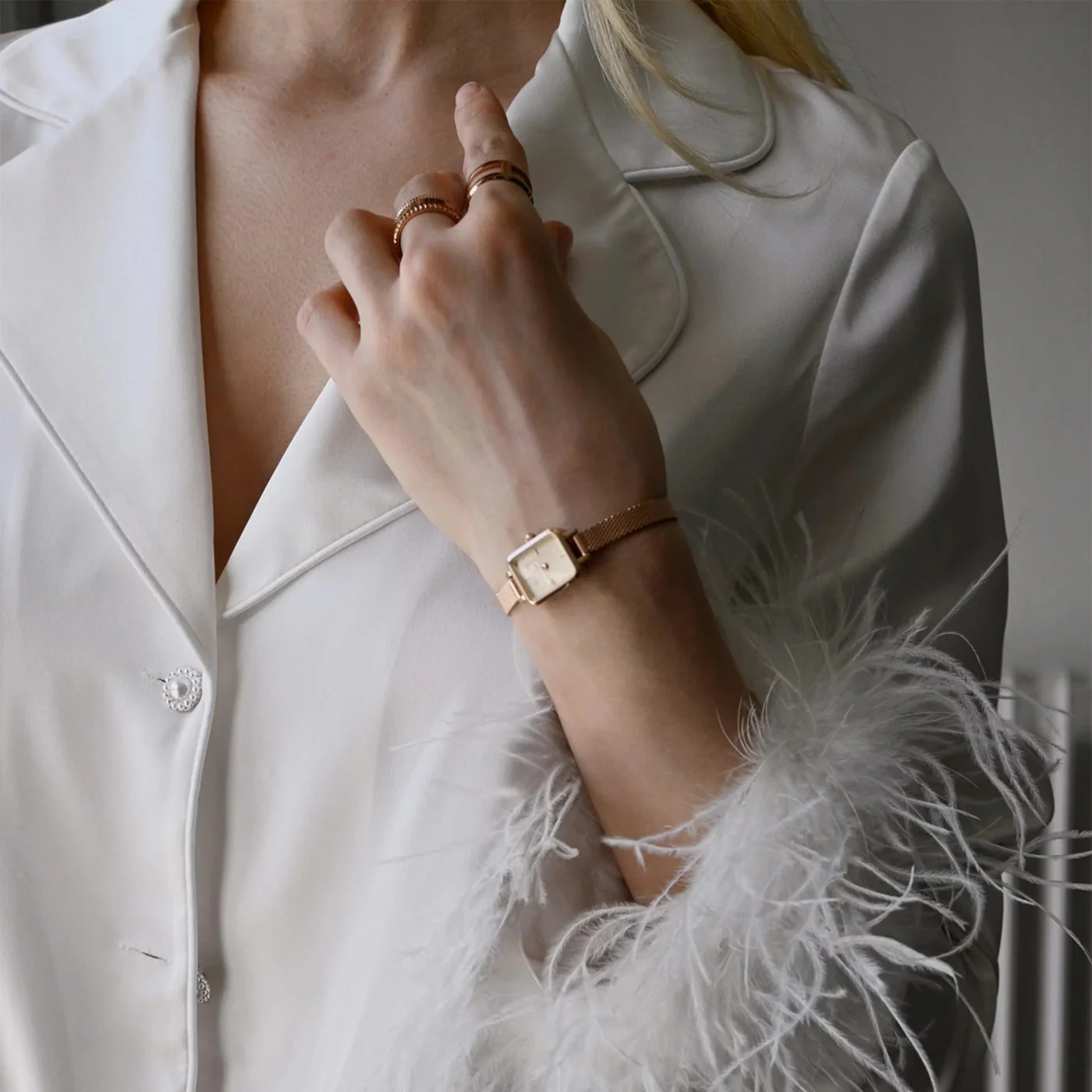 Daniel Wellington Quadro damen Uhr Roségold DW00100651 - Image 2