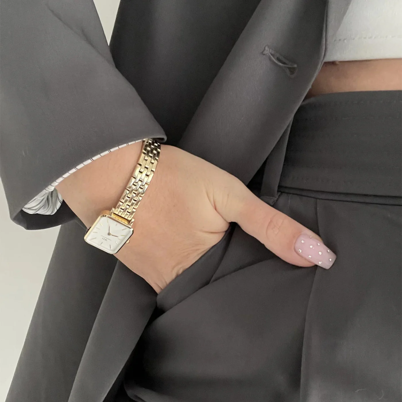 Daniel Wellington Quadro Link damen Uhr Gold DW00100622 - Image 2