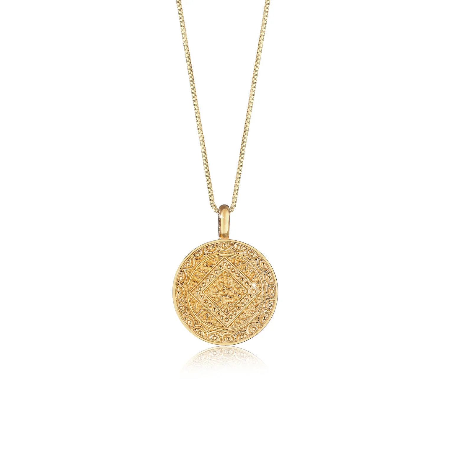 Elli 925 Sterling Silver Coin Necklace 2004-BF-0007747-001
