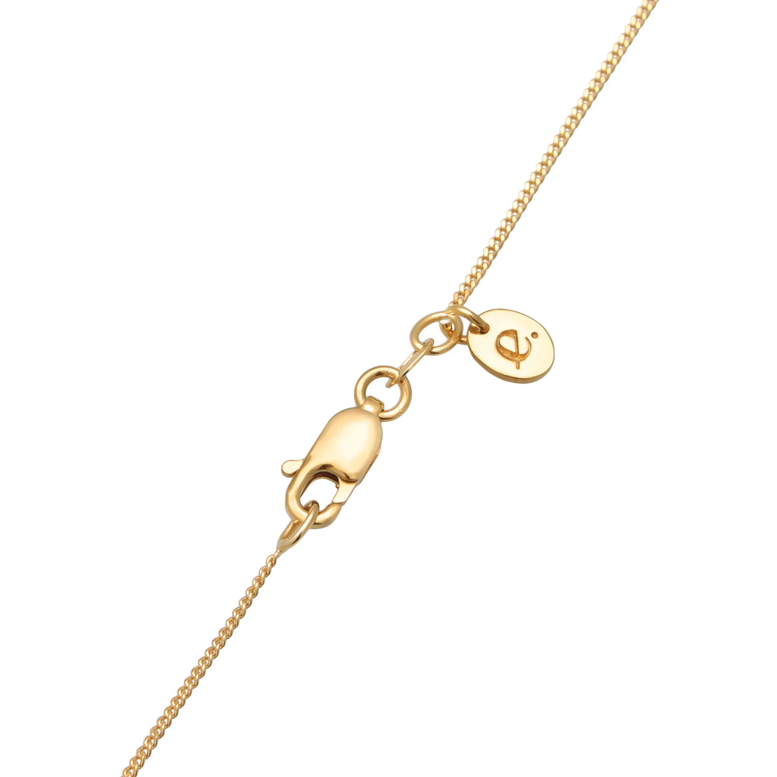 Elli 925 Sterling Silver Coin Necklace Gold plated with Zirconia 2004-BF-0008128-001 - Image 4