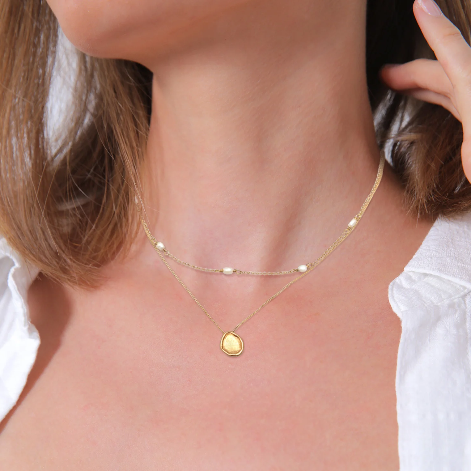 Elli 925 Sterling Silver Layered Choker with Coin 2004-BF-0007940-001 - Image 5