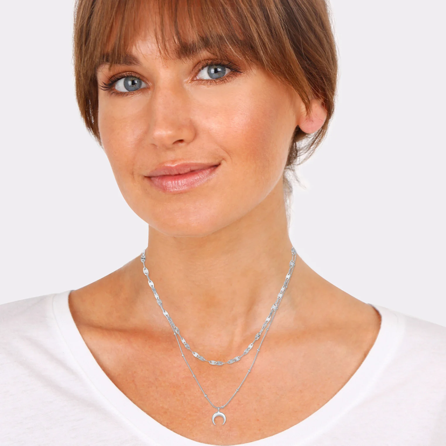 Elli 925 Sterling Silver Layered Link Chain Necklace 2004-BF-0008191-001 - Image 6