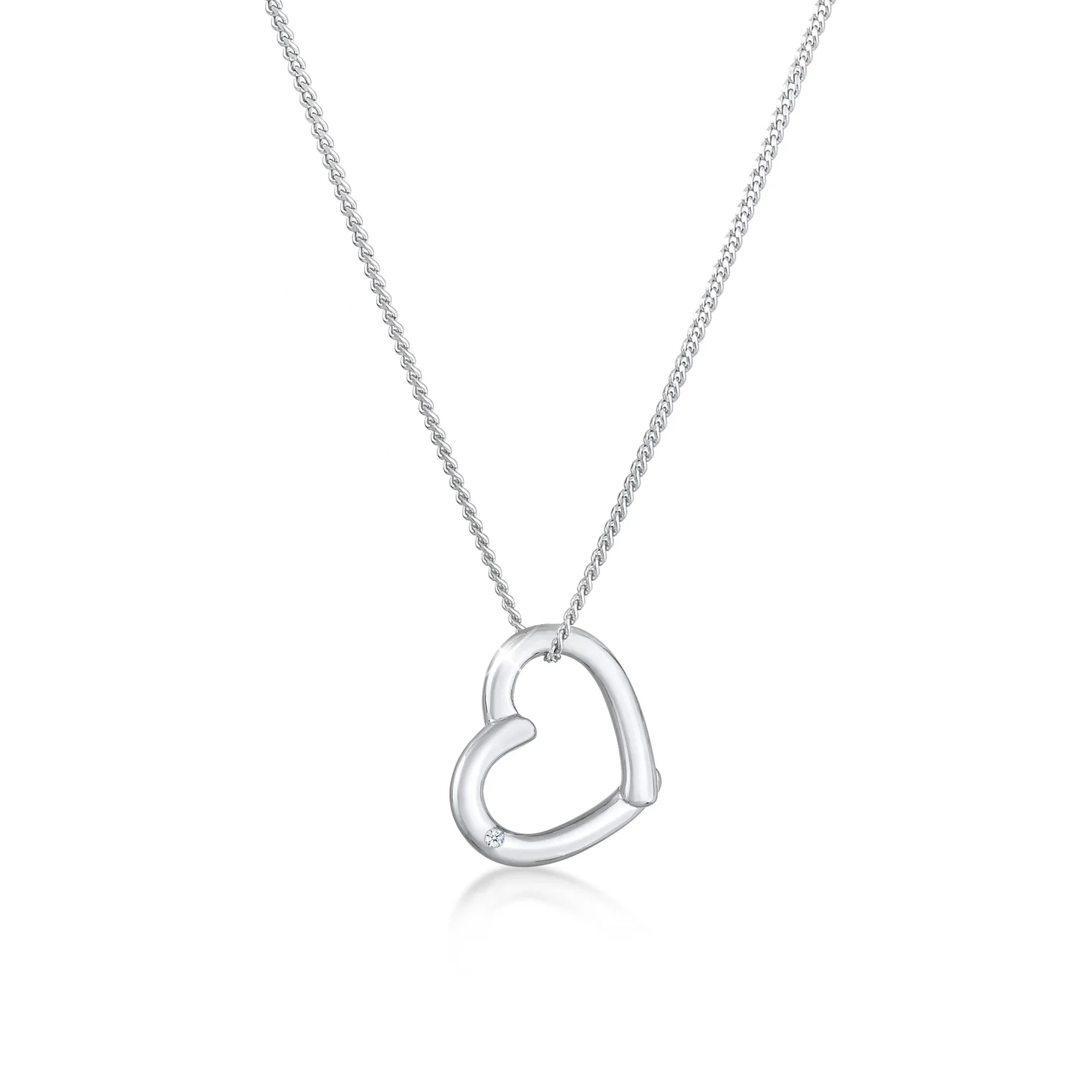 Elli 925 Sterling Silver Necklace with Diamond (0.015 ct) 2004-BF-0008007-001