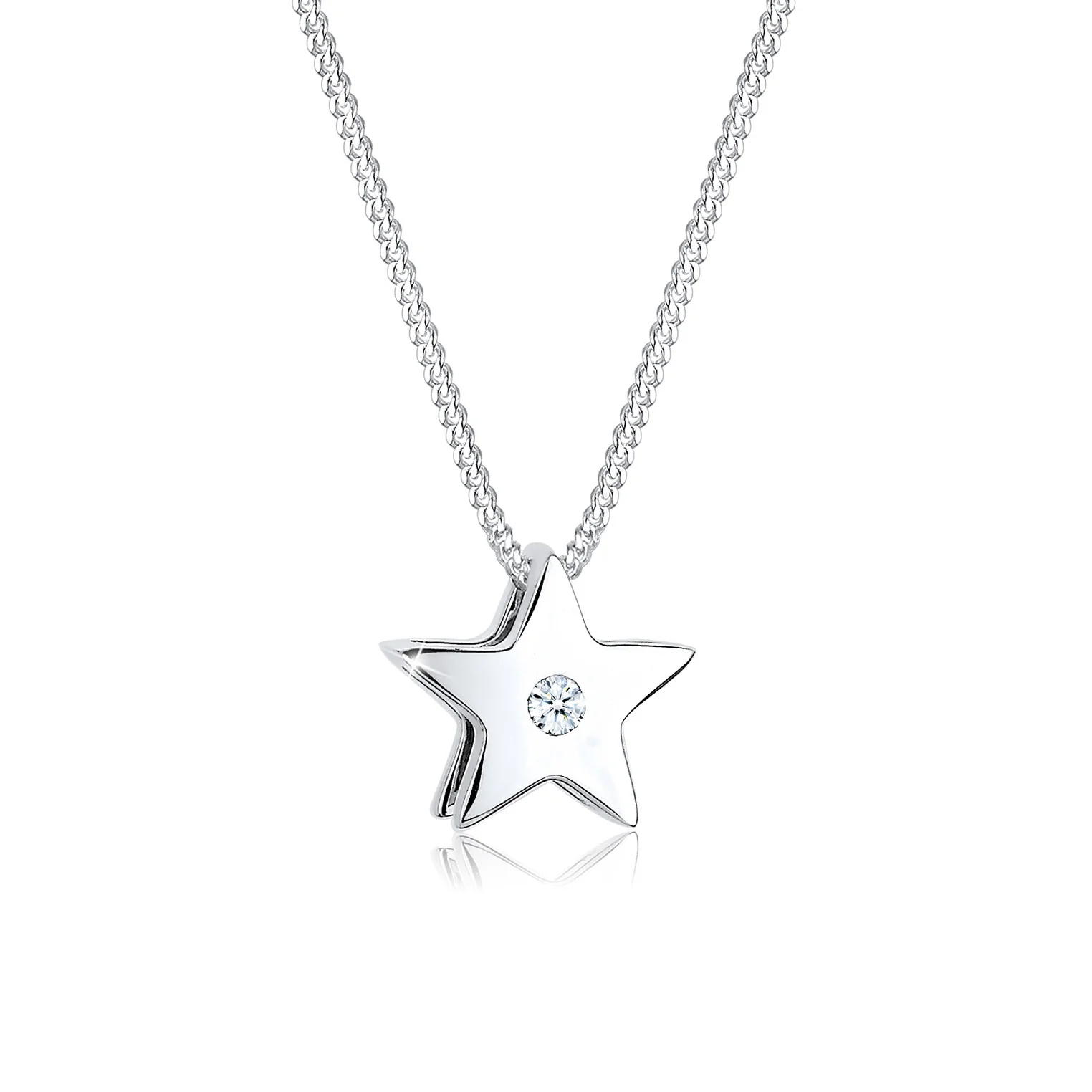 Elli 925 Sterling Silver Necklace with Diamond 2004-BF-0007689-001