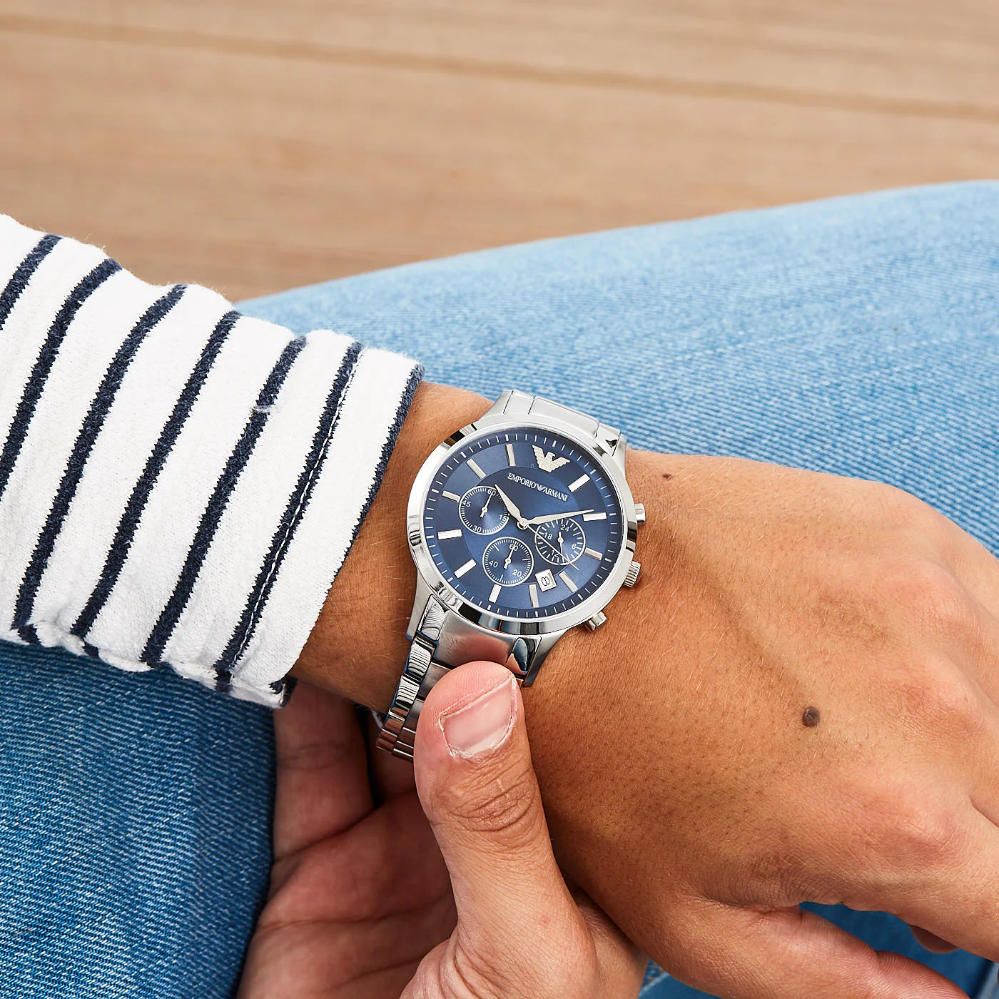 Emporio Armani herren Uhr Silber AR2448 - Image 2