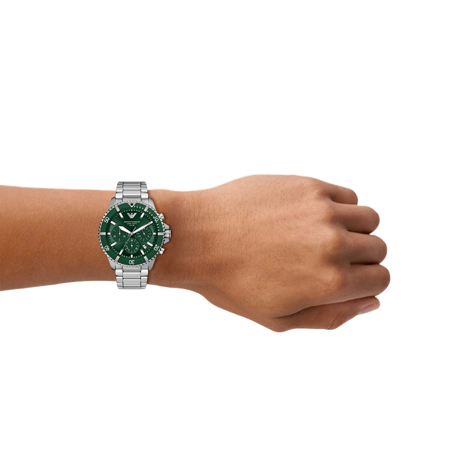 Emporio Armani World Explorer Solar Green Dial Watch AR11741 - Image 2