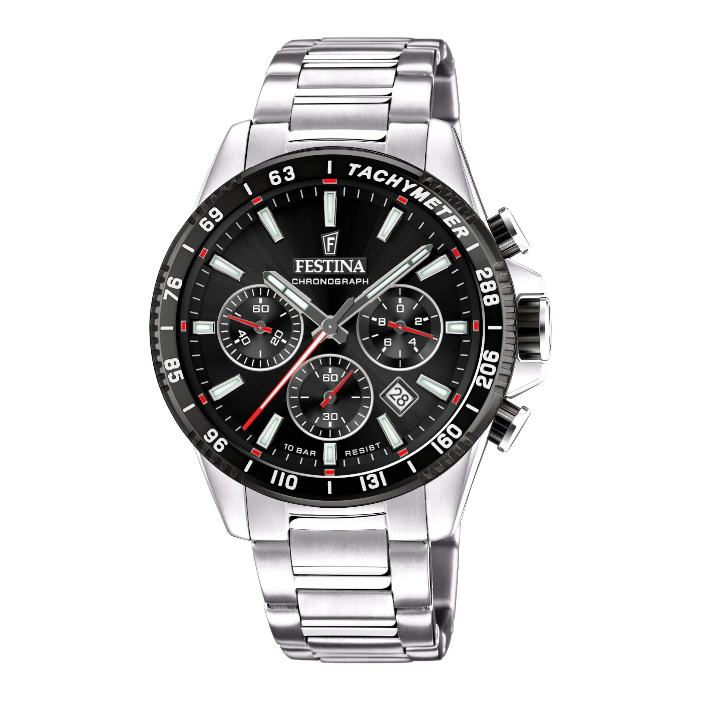 Festina Timeless Chrono herren Uhr Silber F20560/6