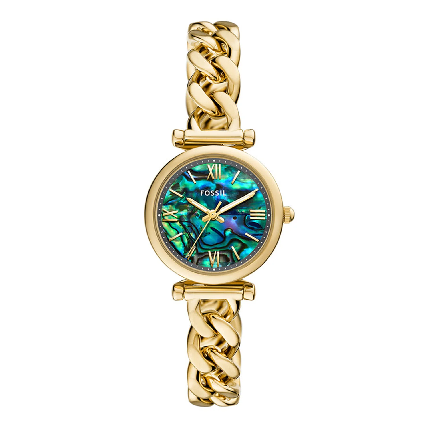 Fossil Carlie Damenuhr Aus Gold Und Schwarzen Perlen ES5416