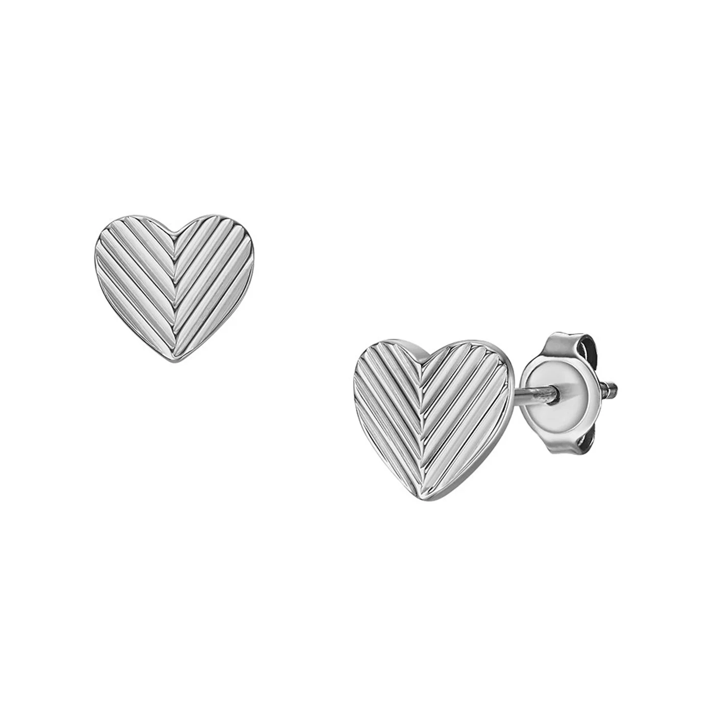 Fossil Harlow Silberfarbene Kette und Ohrknöpfe Geschenkset JF04669SET - Image 4