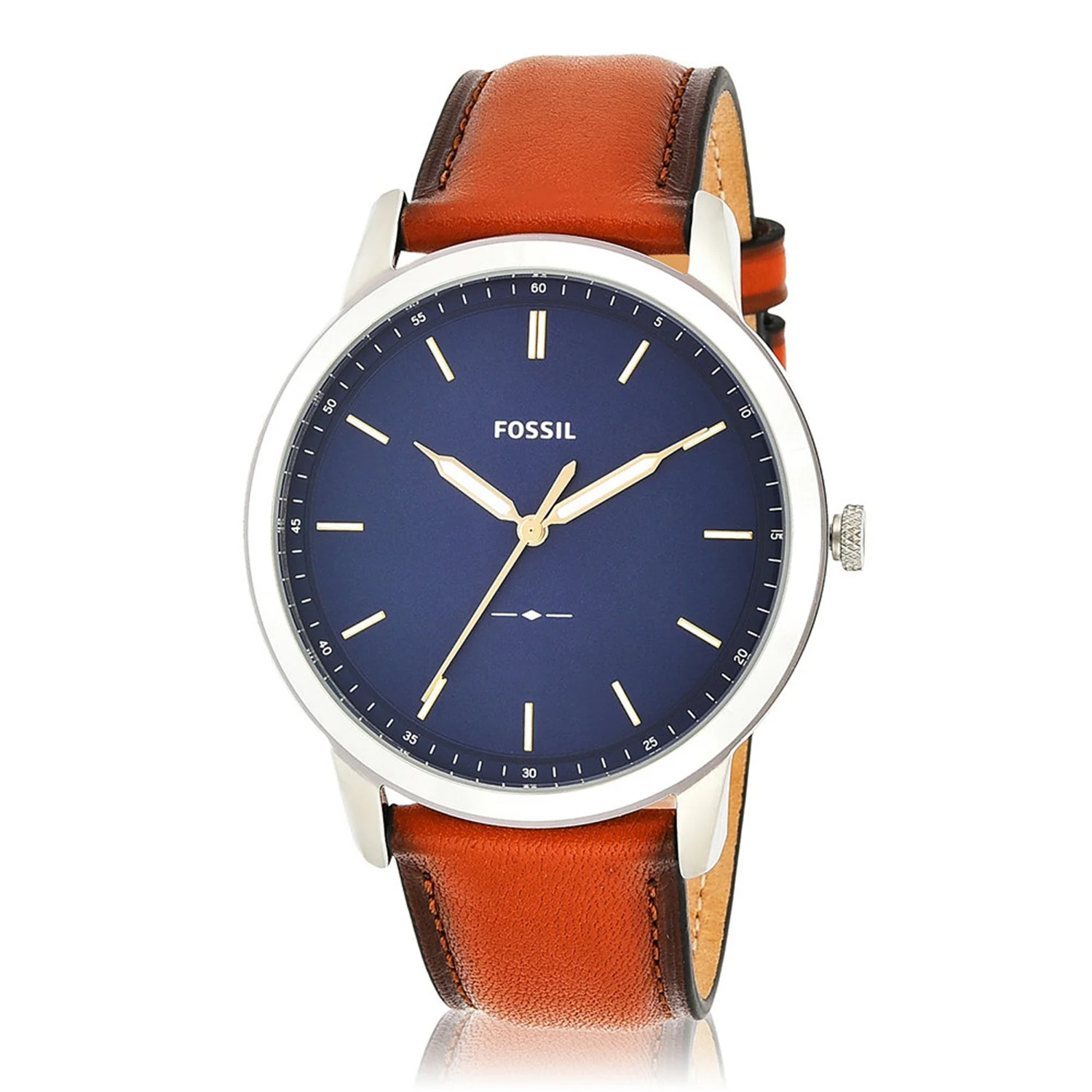 Fossil The Minimalist Silberne Und Blaue Herrenuhr FS5304 - Image 3
