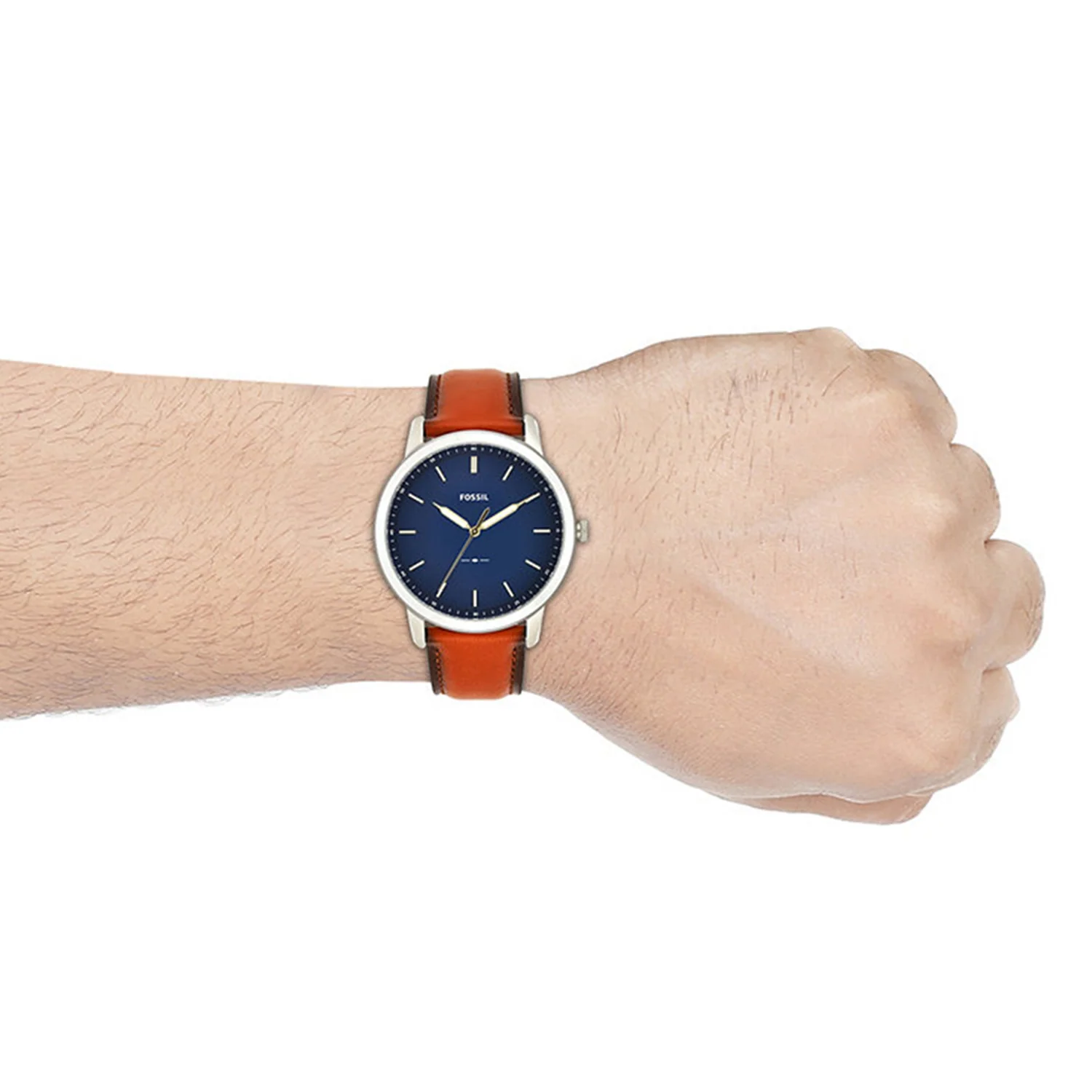 Fossil The Minimalist Silberne Und Blaue Herrenuhr FS5304 - Image 5