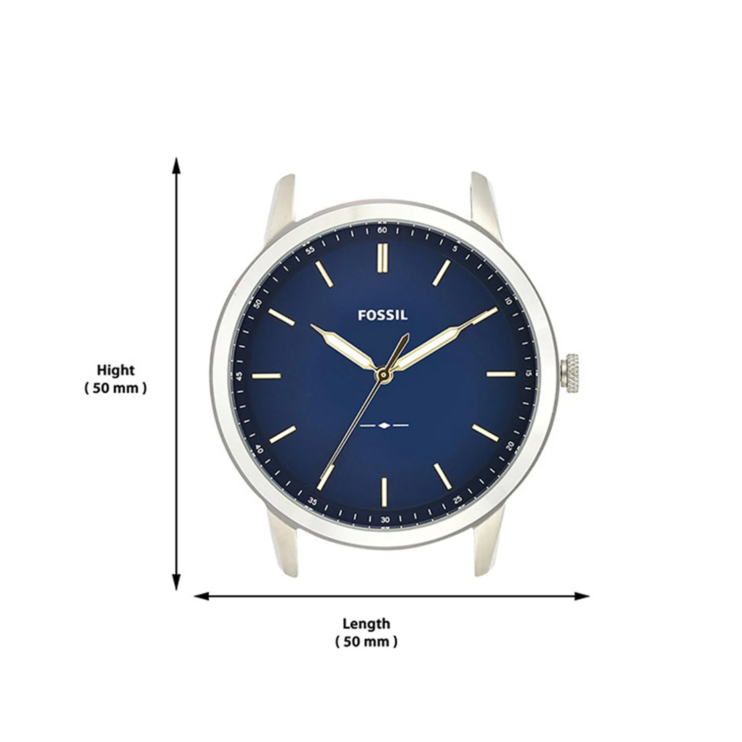 Fossil The Minimalist Silberne Und Blaue Herrenuhr FS5304 - Image 9