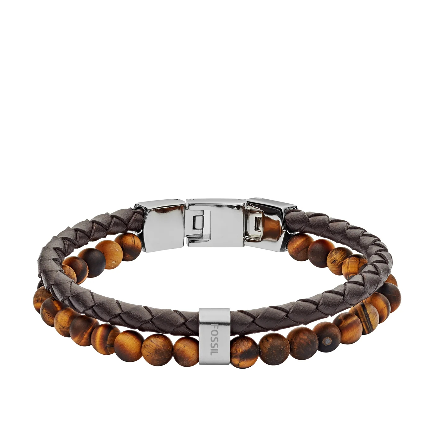 Fossil Vintage Bruine Armband JF03118040 (Lengte: 18.00 - 19.50 cm)