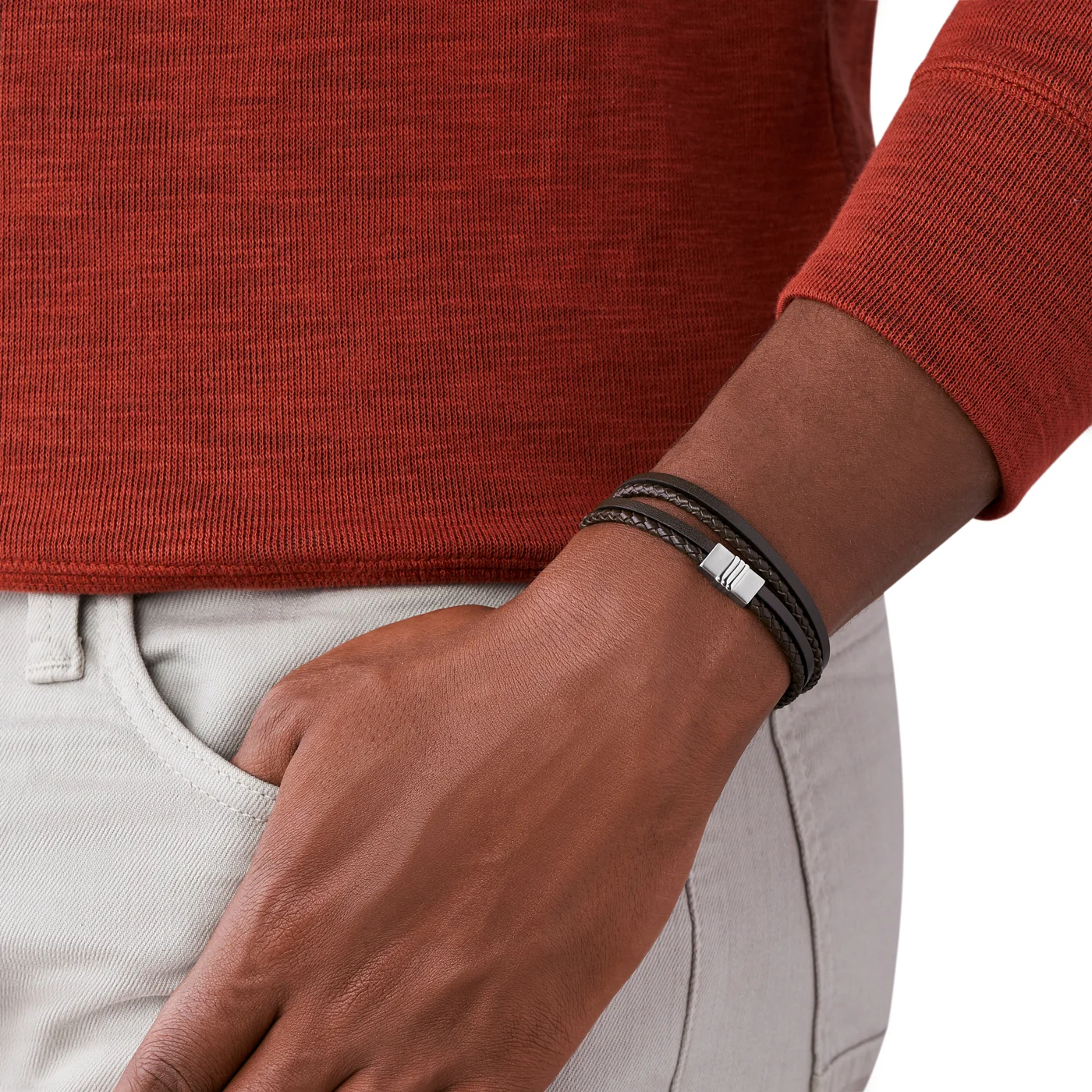 Fossil Vintage herren Armband Braun JF02934040 - Image 3