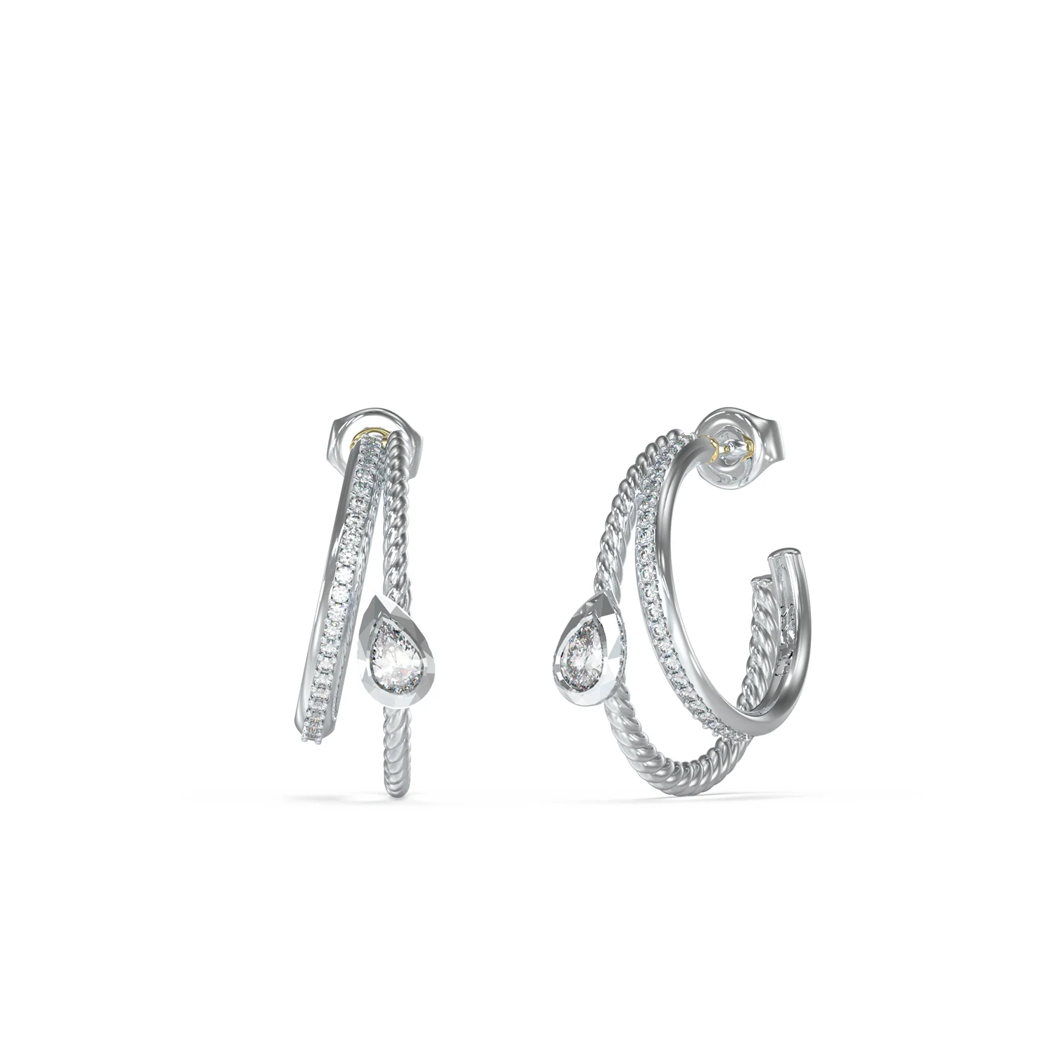 Guess 4G Light Silberne Ohrringe JUBE05244JWRHT-U