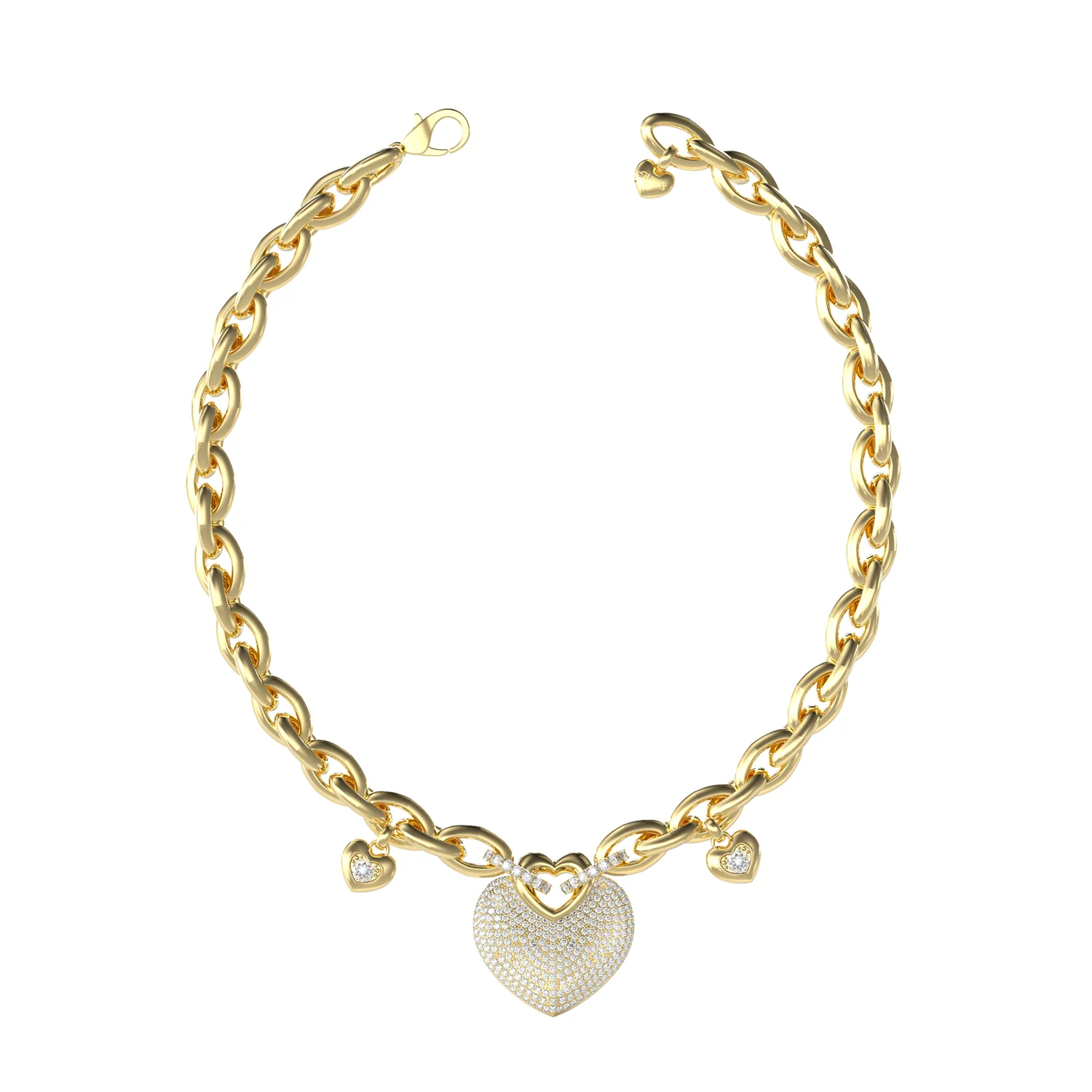 Guess Crazy In Love Goldene Halskette JUBN05205JWYGT-U