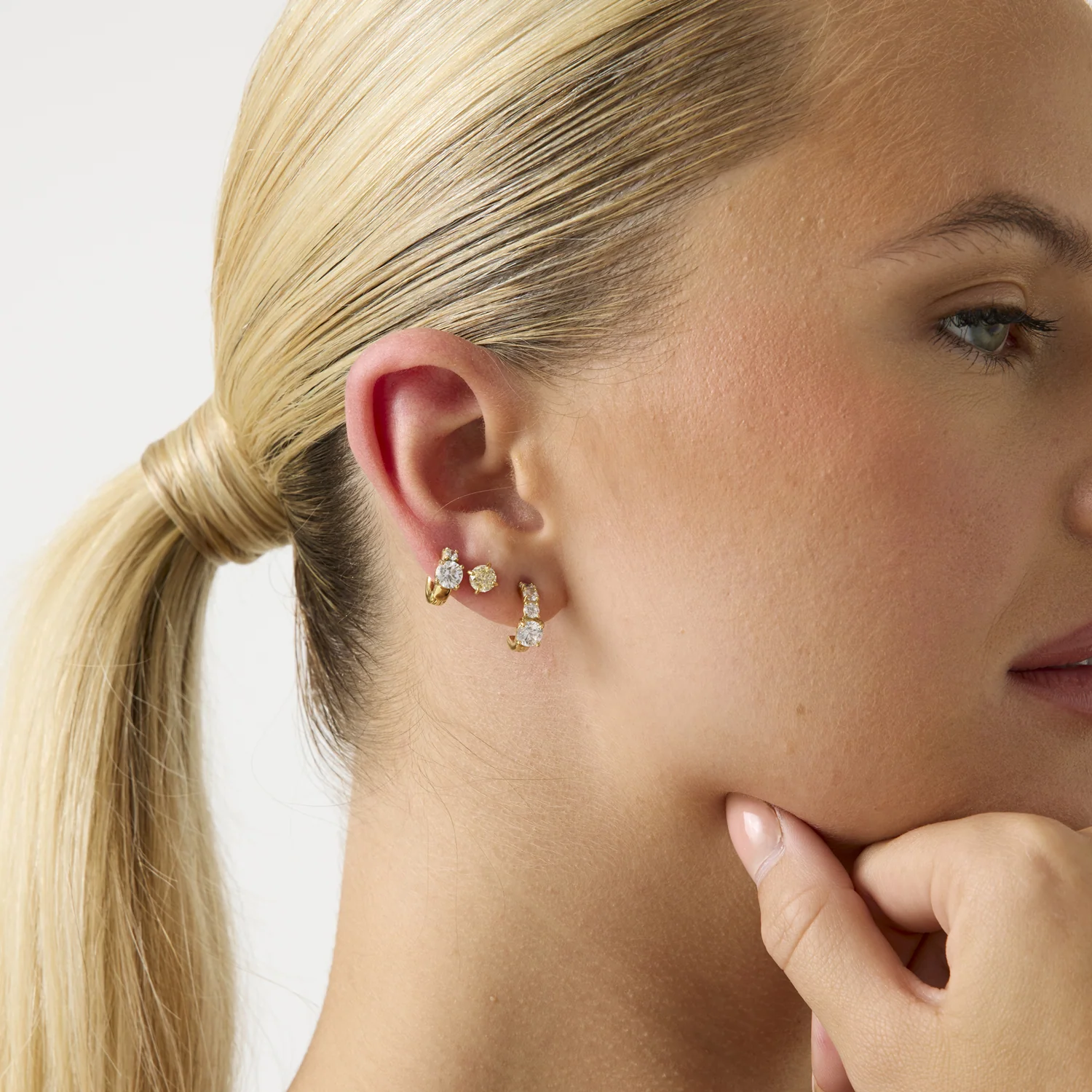 Guess Piercing Studio Gold-coloured Earrings JUBE06271JWYGT-U - Image 2
