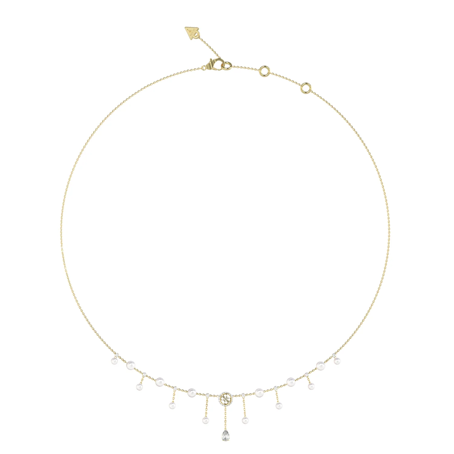 Guess Tiny Pearly Gold Necklace JUBN05580JWYGT-U