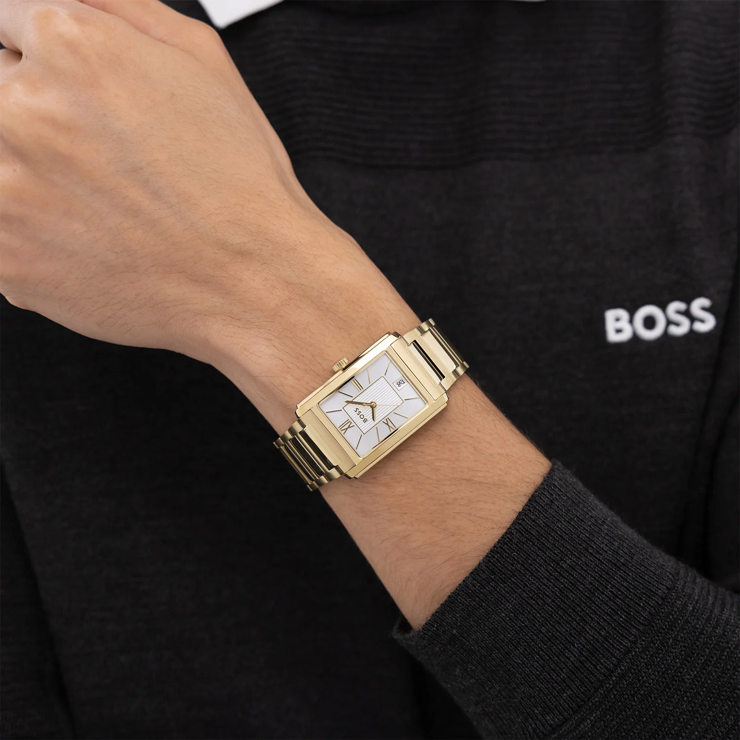 Hugo Boss Principle Dress Goldene Herrenuhr HB1514280 - Image 3