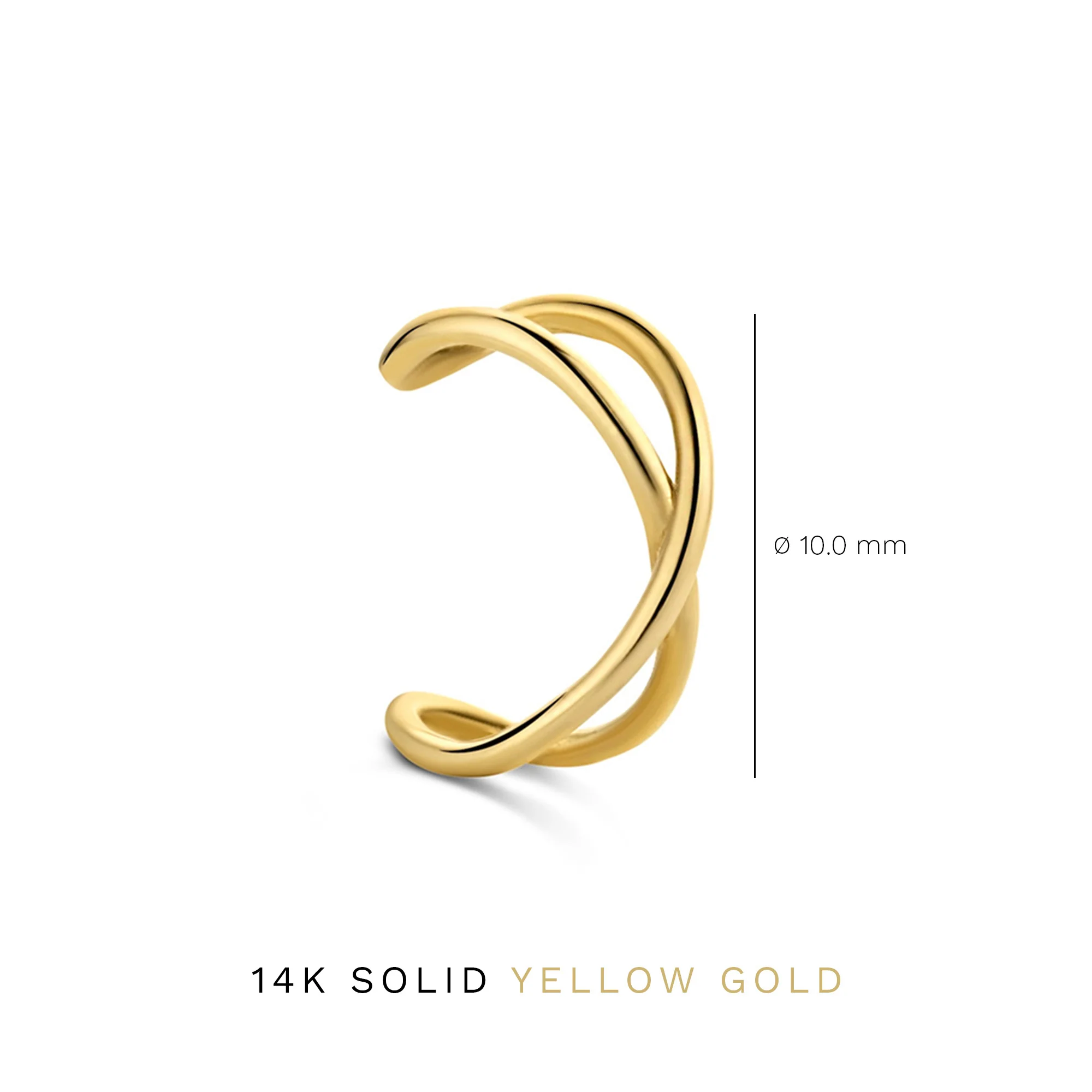 Isabel Bernard 14 Karaat Gouden Le Marais Chéri Single Ear Cuff IB370002 - Image 4